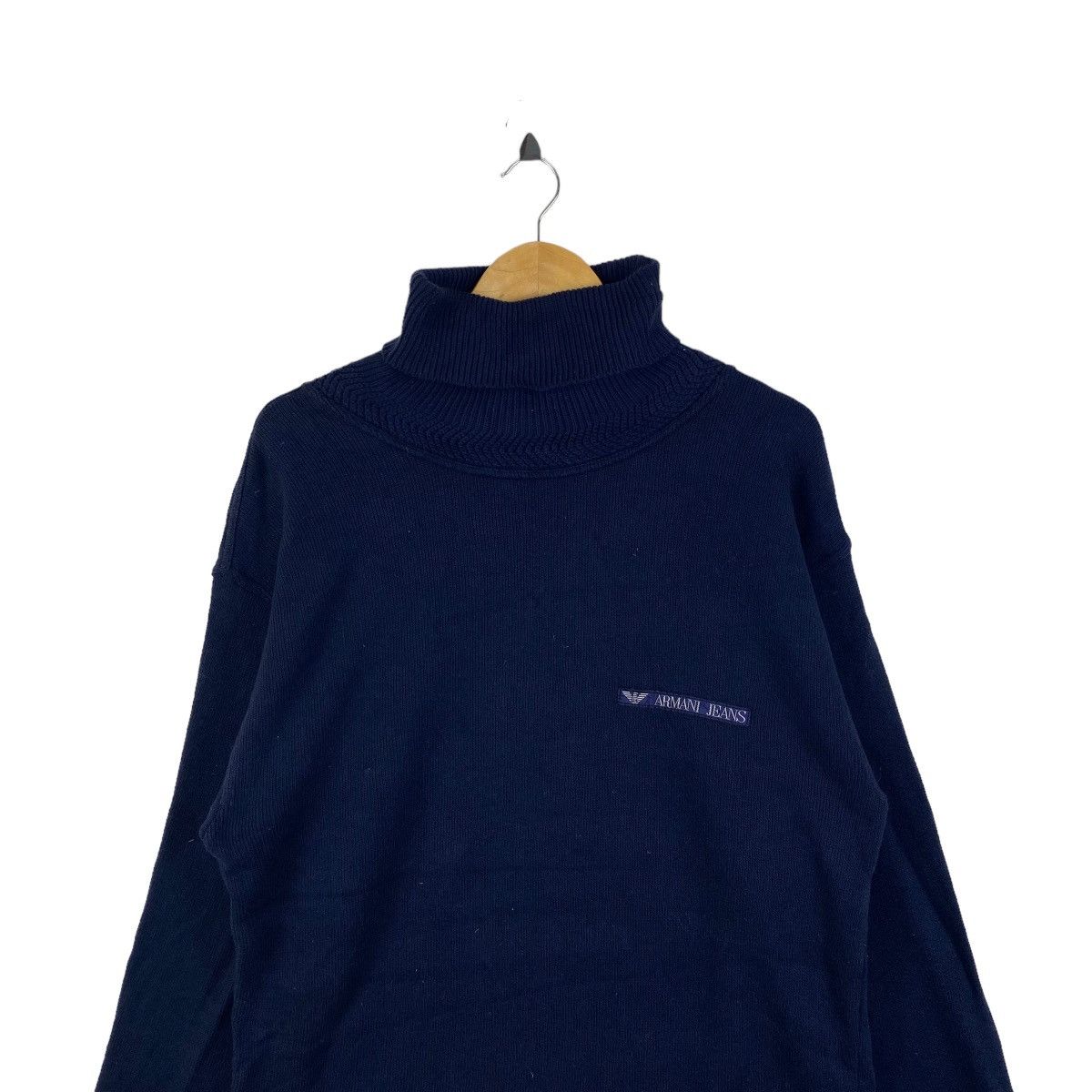 Emporio Armani × Vintage Vintage ARMANI JEANS Made In Italy Sweatshirt Pullover Size US L / EU 52-54 / 3 - 4 Thumbnail