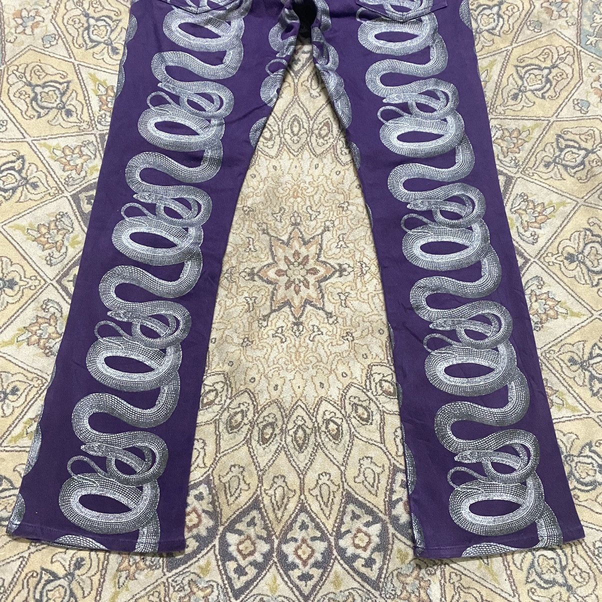 Hysteric Glamour Vintage 90s Hysteric Glamour Snake Flare Pants Size 29" - 13 Thumbnail