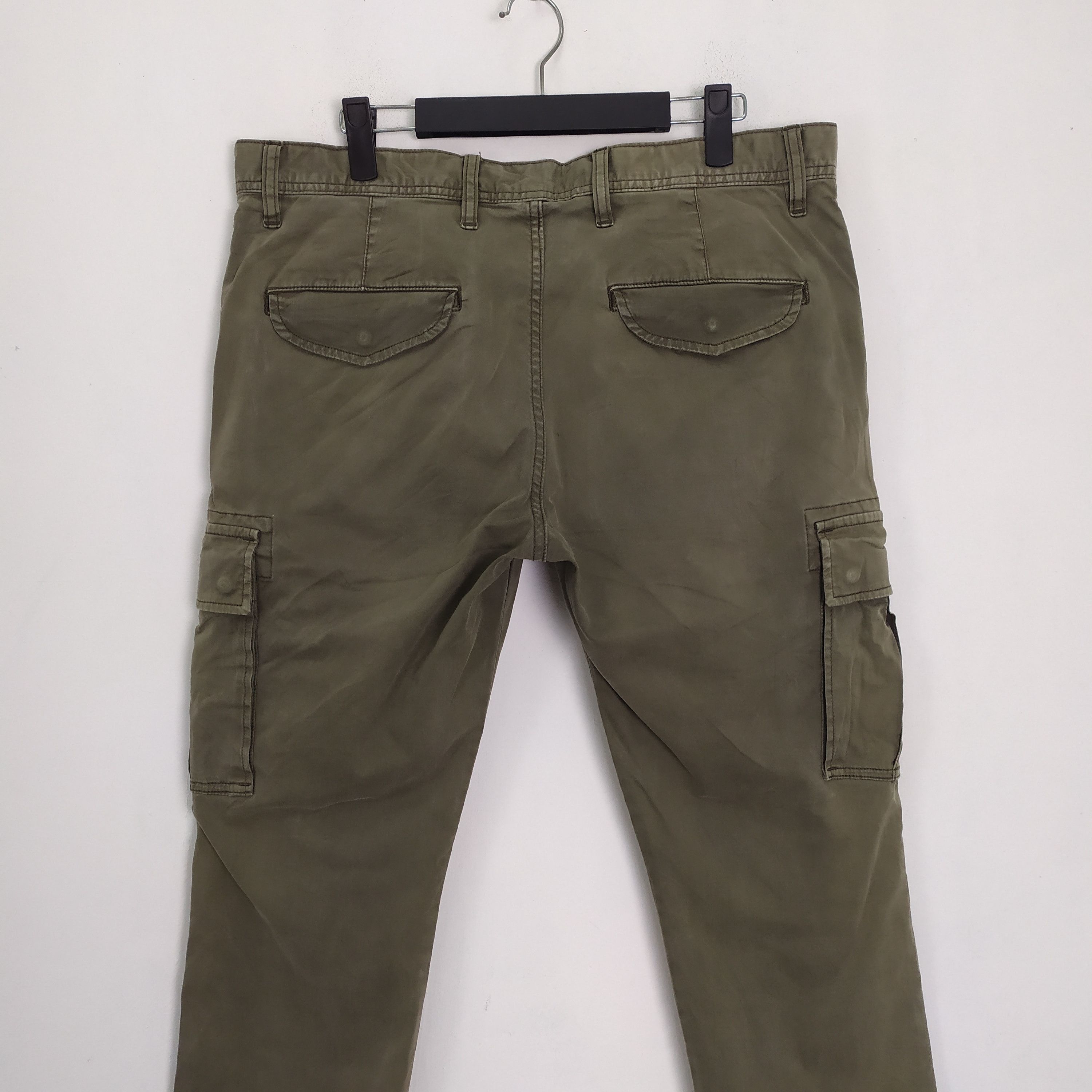 Japanese Brand VINTAGE GREEN FADED STREETWEAR CARGO PANTS Size US 34 / EU 50 - 6 Thumbnail
