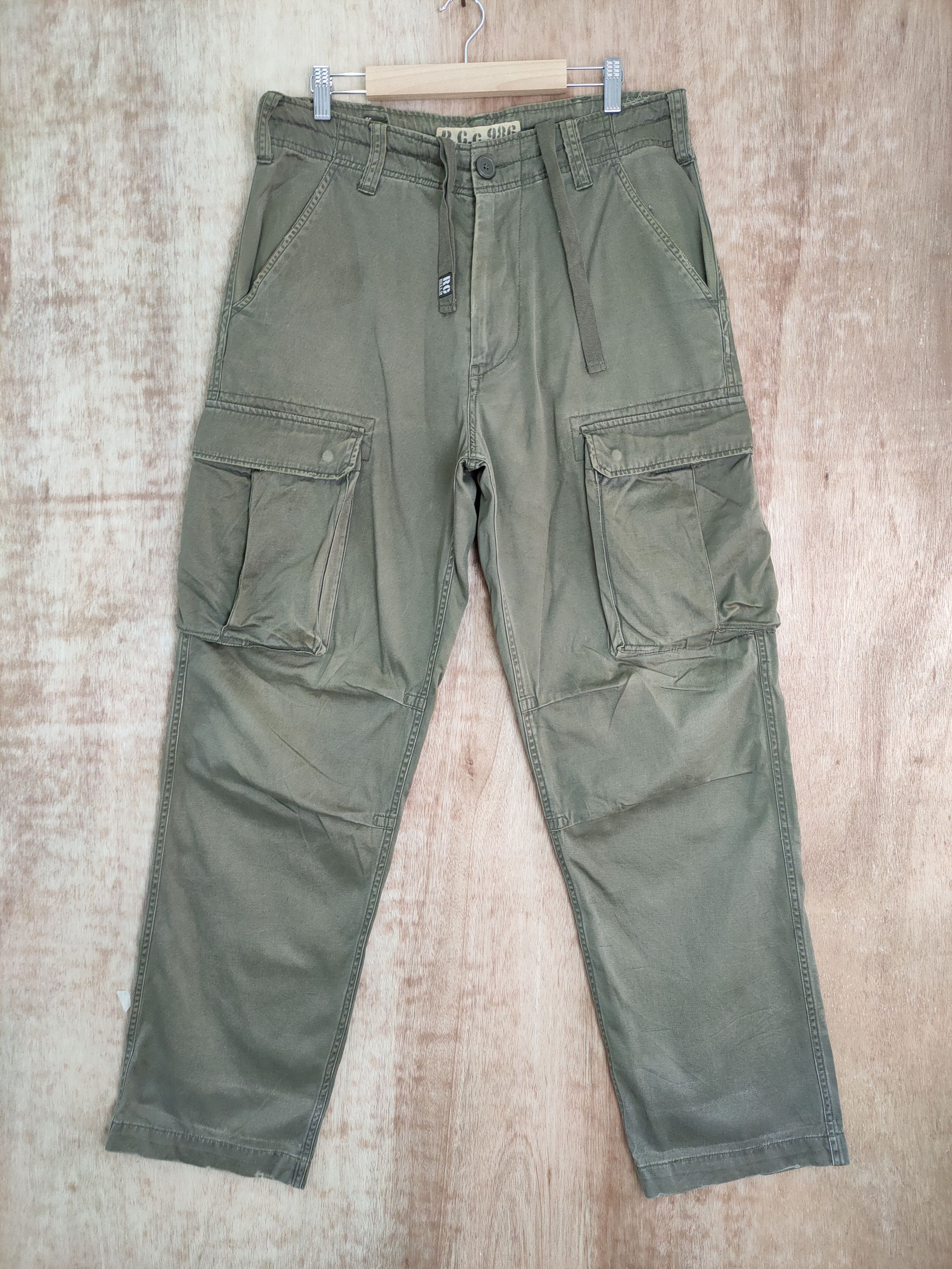 image of Vintage Rcc 986 Faded Cargo Pants Multipocket Tactical in Brown, Men's (Size 32)
