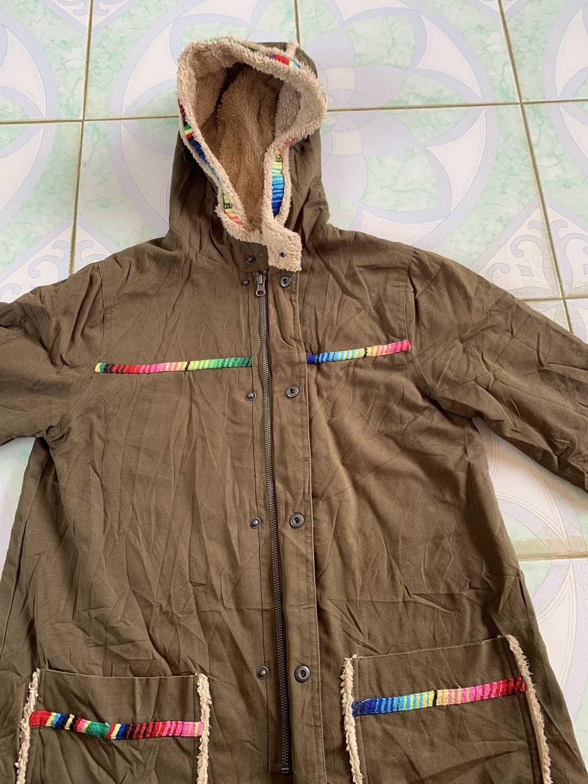 Vintage VTG Titicaca Japan Ethnic Sherpa Lined Parka Jacket Brown M Size US M / EU 48-50 / 2 - 5 Thumbnail