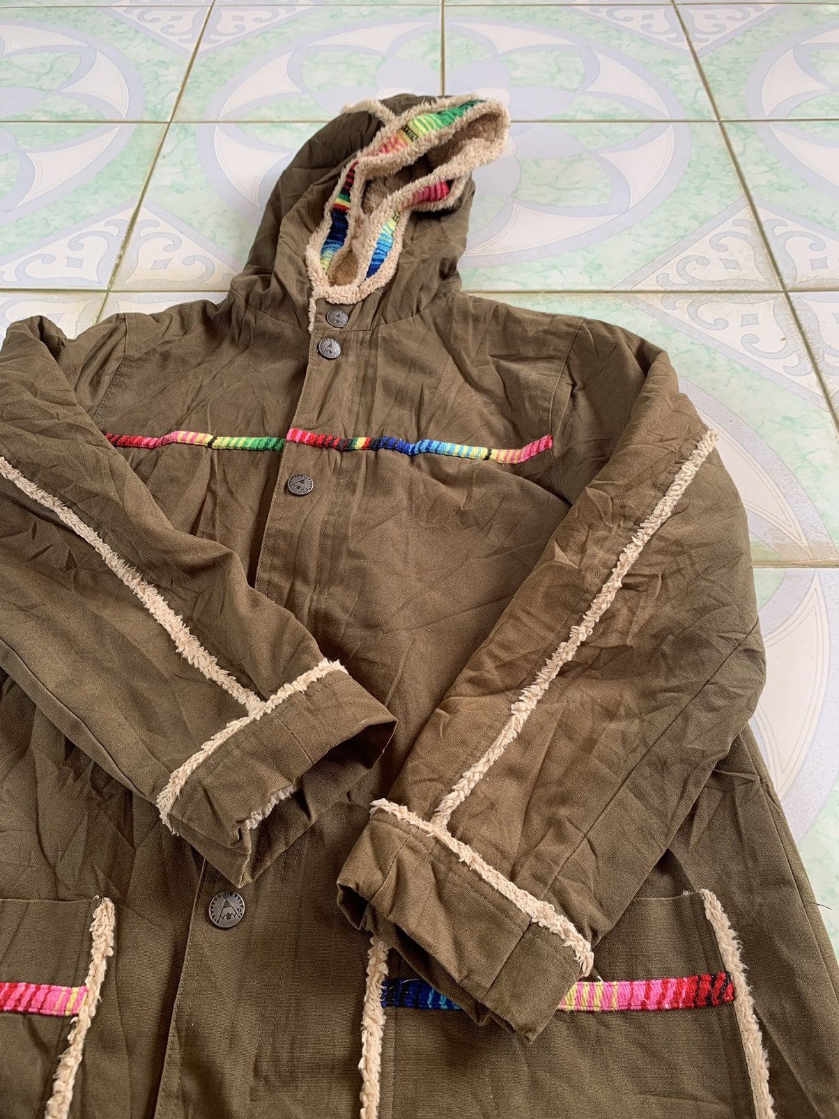 Vintage VTG Titicaca Japan Ethnic Sherpa Lined Parka Jacket Brown M Size US M / EU 48-50 / 2 - 8 Thumbnail