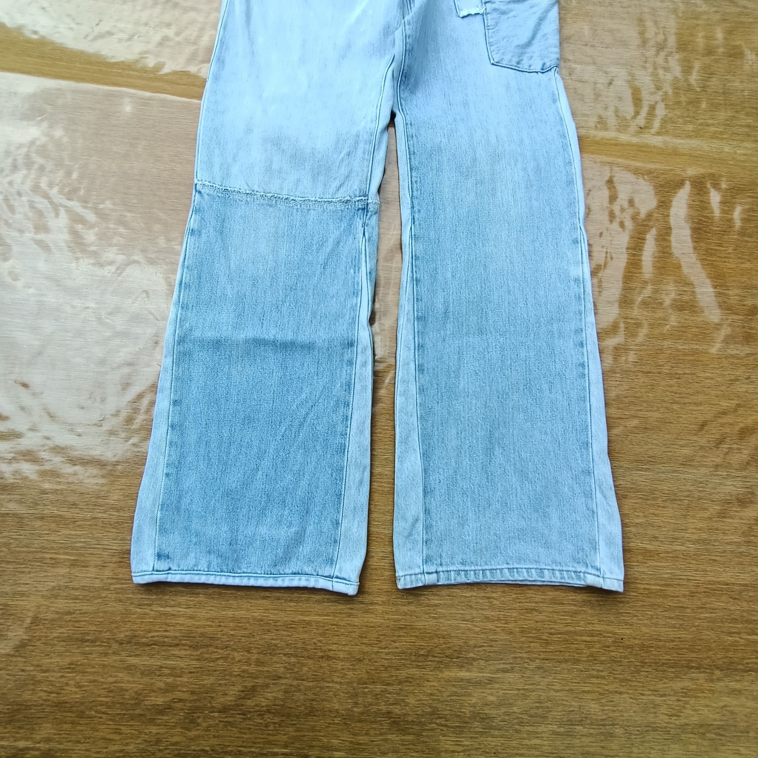 Blue Blue Japan Vintage iron HR. Market patchwork wide leg jeans Size US 30 / EU 46 - 3 Thumbnail