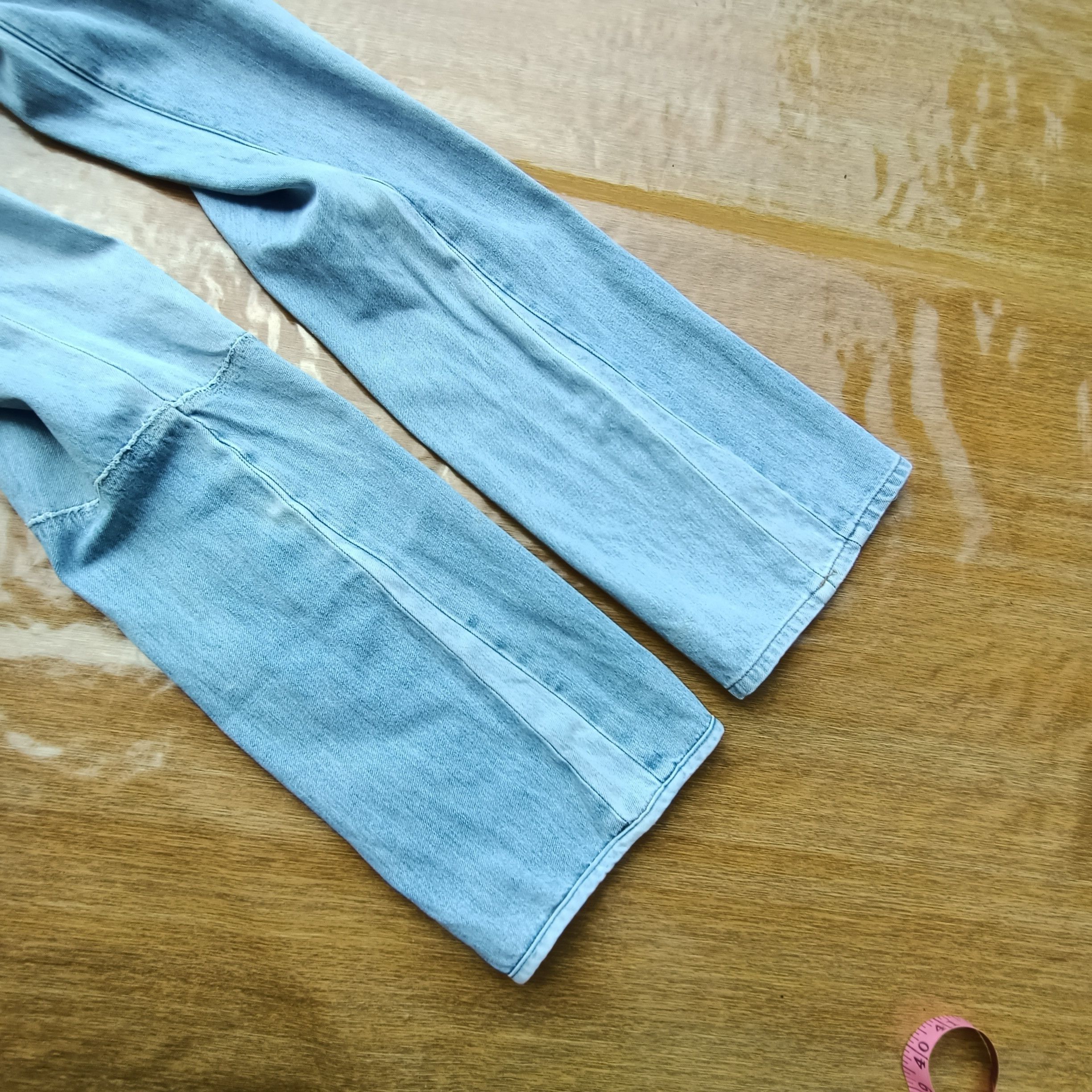 Blue Blue Japan Vintage iron HR. Market patchwork wide leg jeans Size US 30 / EU 46 - 4 Thumbnail