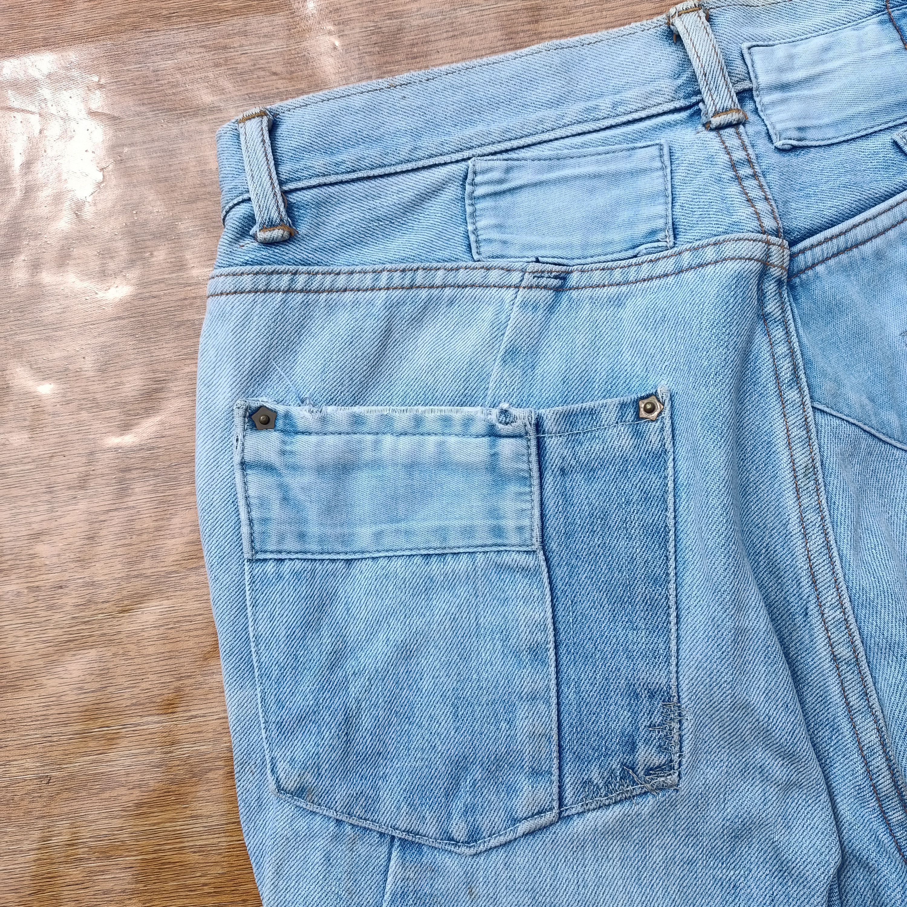 Blue Blue Japan Vintage iron HR. Market patchwork wide leg jeans Size US 30 / EU 46 - 6 Thumbnail