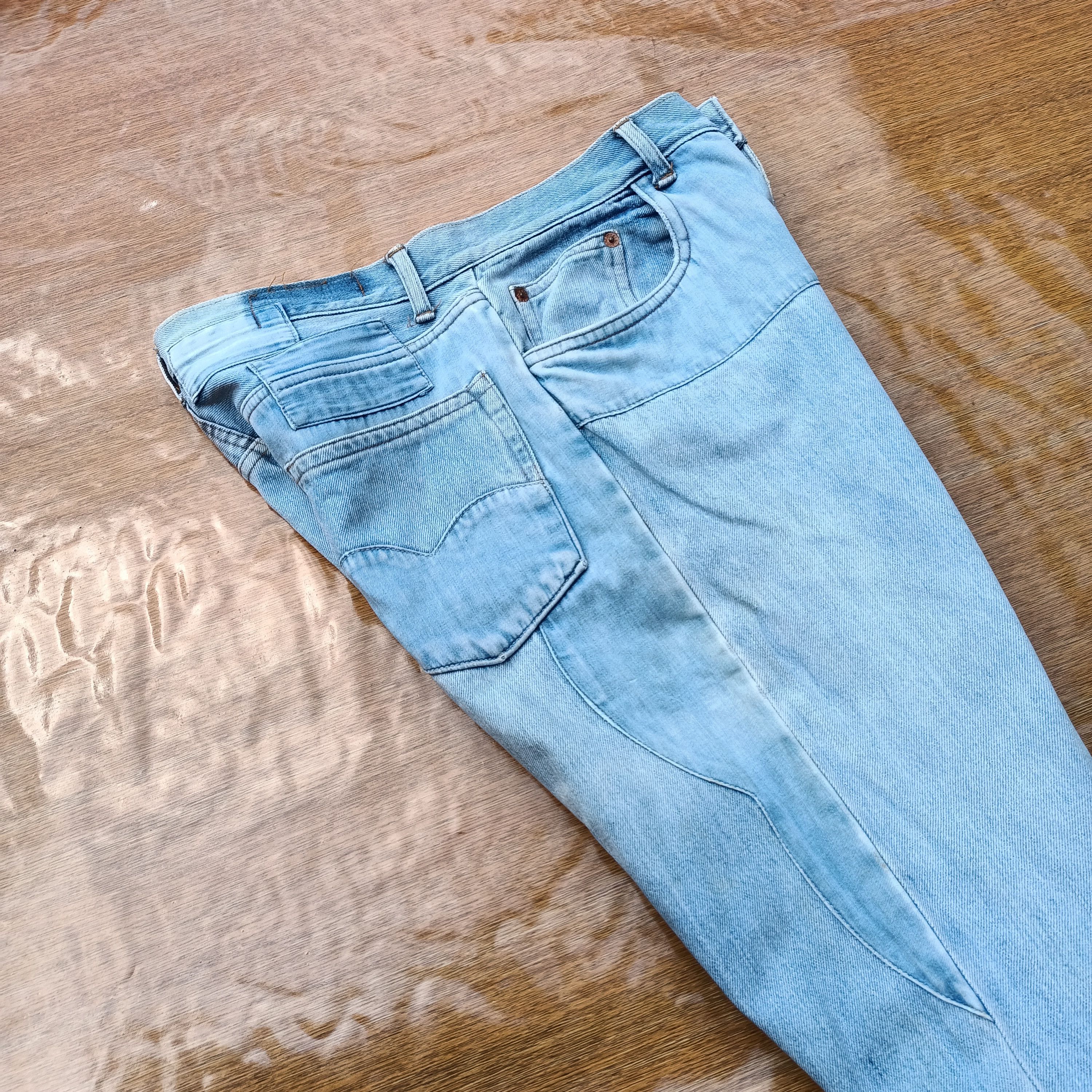 Blue Blue Japan Vintage iron HR. Market patchwork wide leg jeans Size US 30 / EU 46 - 8 Thumbnail
