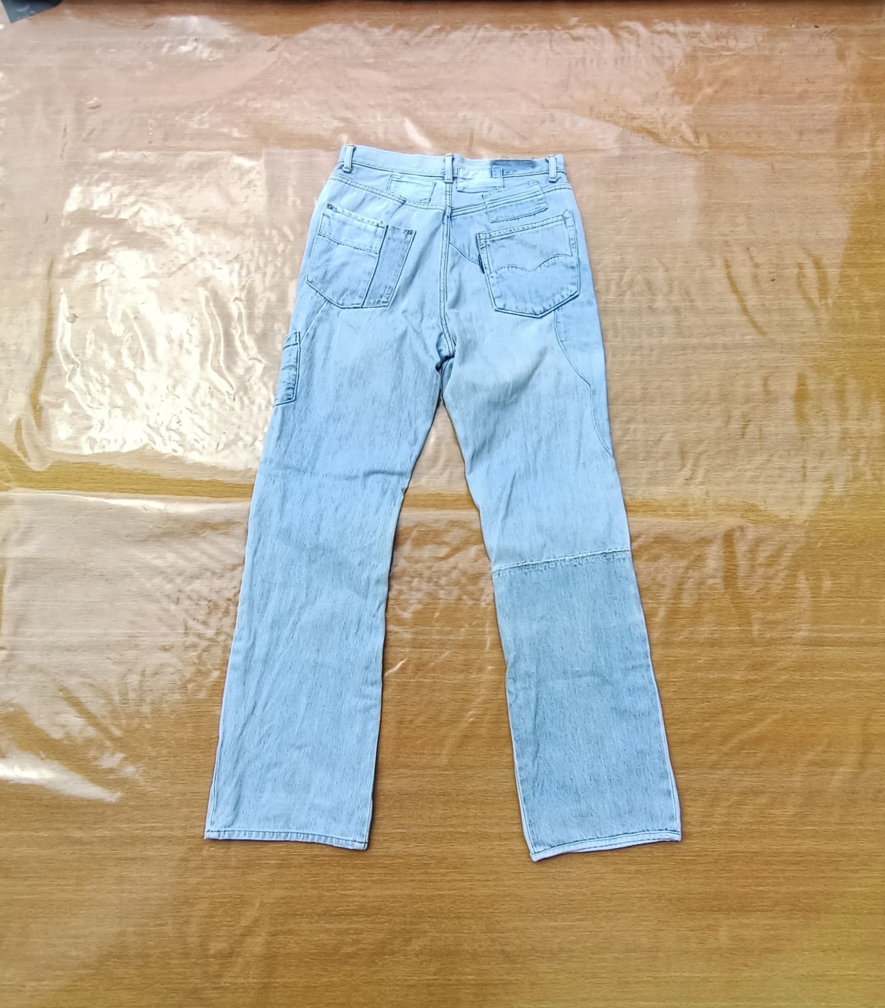 Blue Blue Japan Vintage iron HR. Market patchwork wide leg jeans Size US 30 / EU 46 - 2 Thumbnail