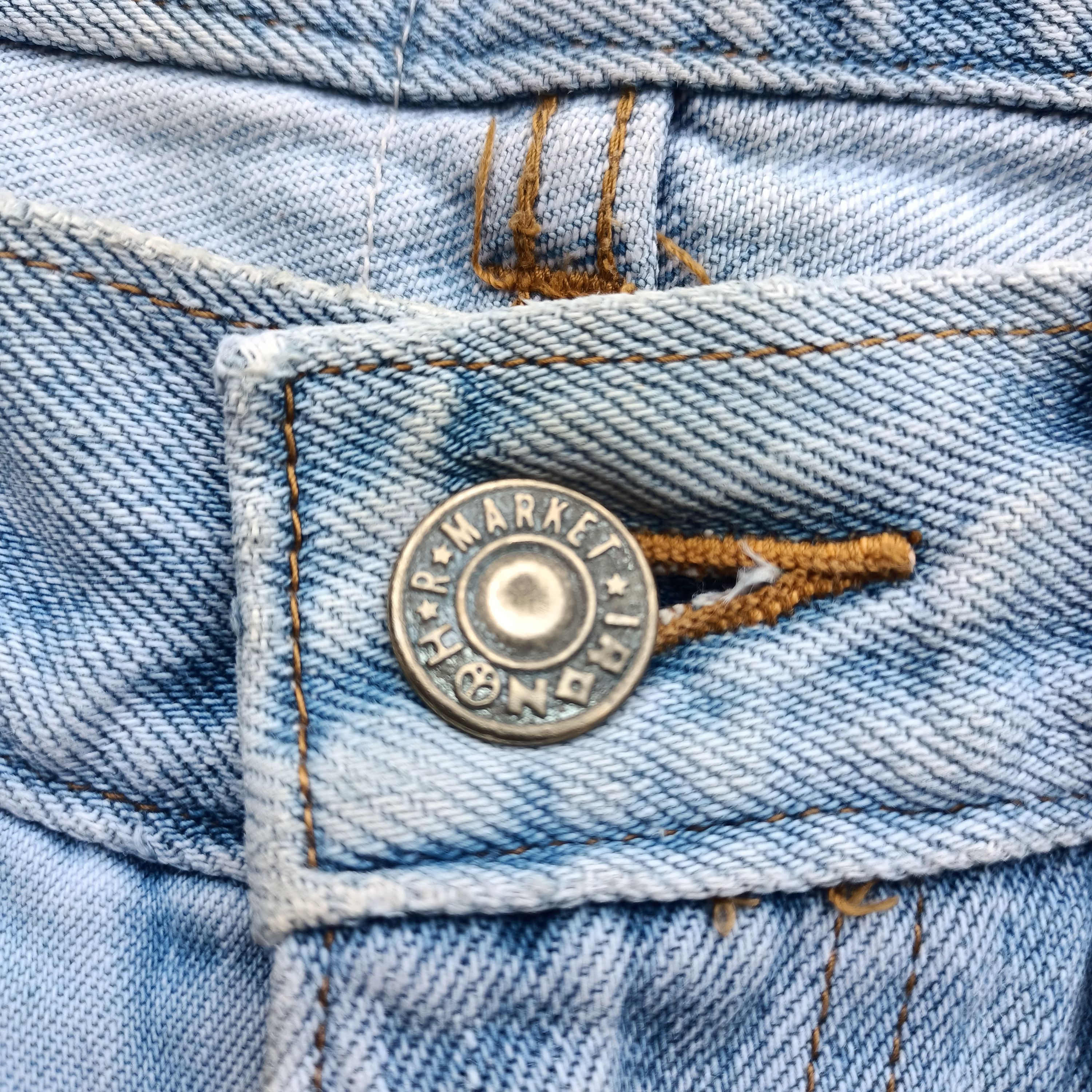 Blue Blue Japan Vintage iron HR. Market patchwork wide leg jeans Size US 30 / EU 46 - 17 Thumbnail