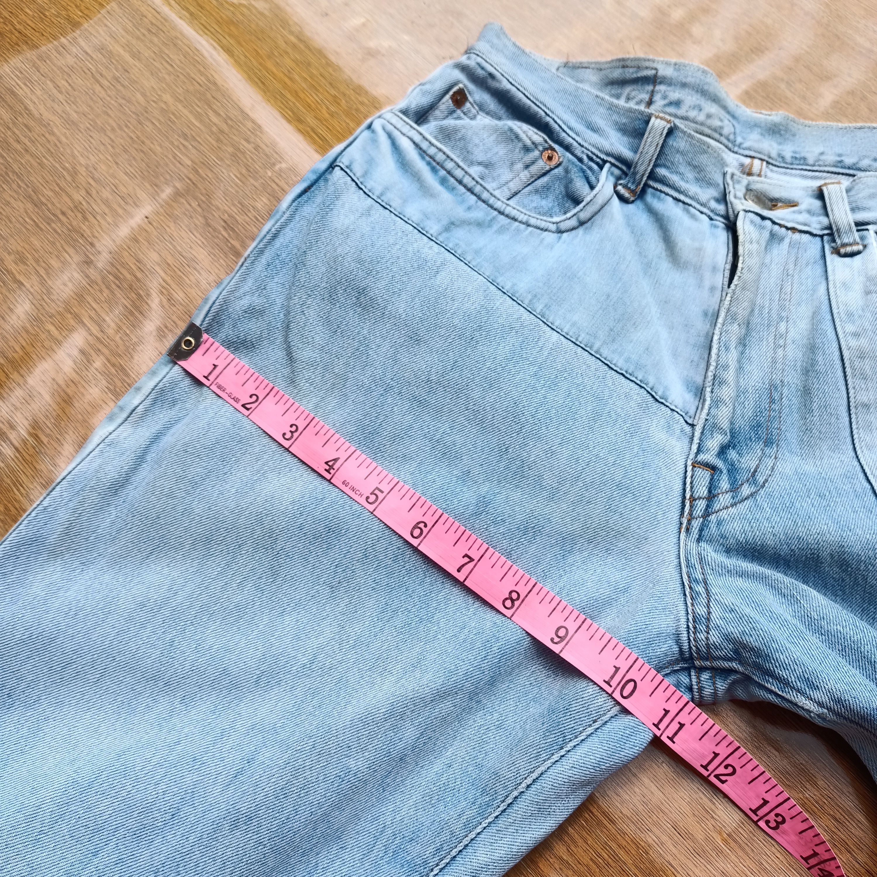 Blue Blue Japan Vintage iron HR. Market patchwork wide leg jeans Size US 30 / EU 46 - 16 Thumbnail