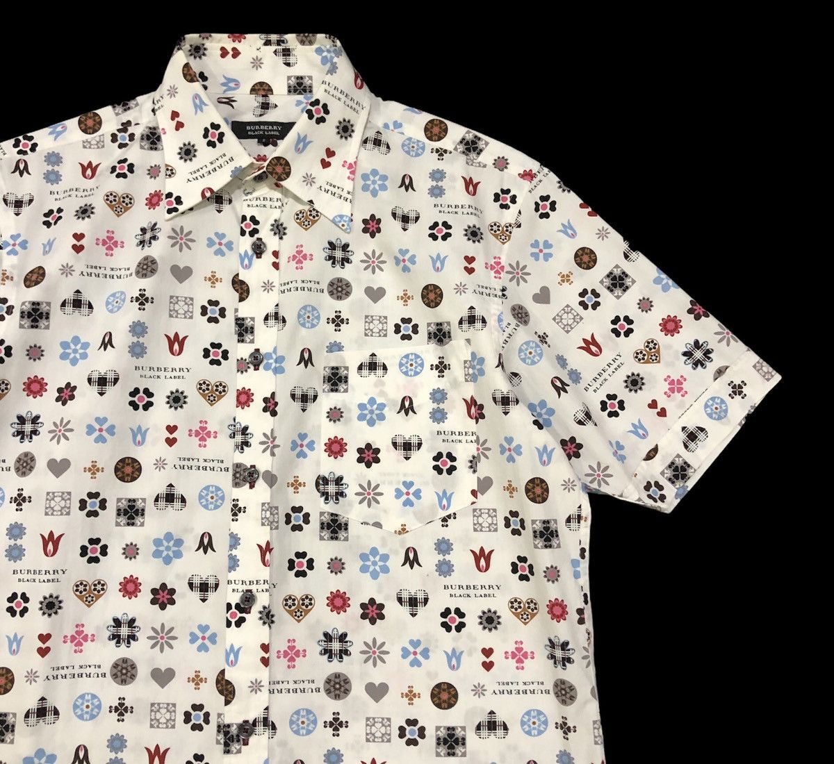 Burberry Burberry BlackLabel Spell Out Over Print Shirt Size US S / EU 44-46 / 1 - 2 Thumbnail