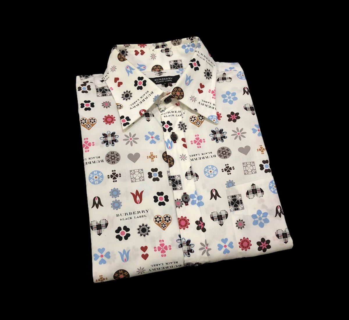 Burberry Burberry BlackLabel Spell Out Over Print Shirt Size US S / EU 44-46 / 1 - 10 Thumbnail