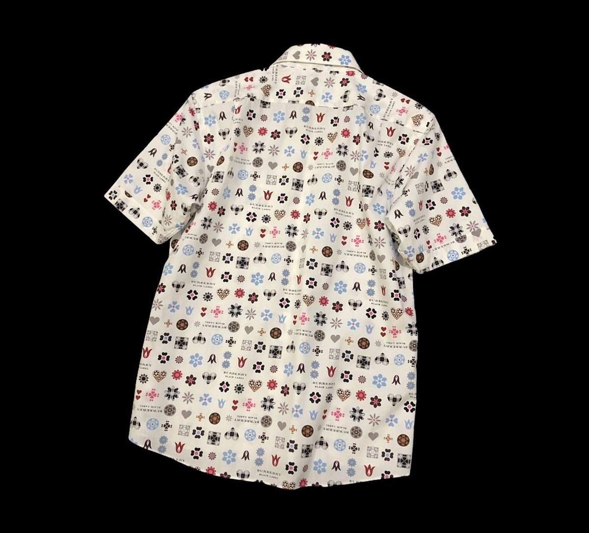 Burberry Burberry BlackLabel Spell Out Over Print Shirt Size US S / EU 44-46 / 1 - 9 Thumbnail