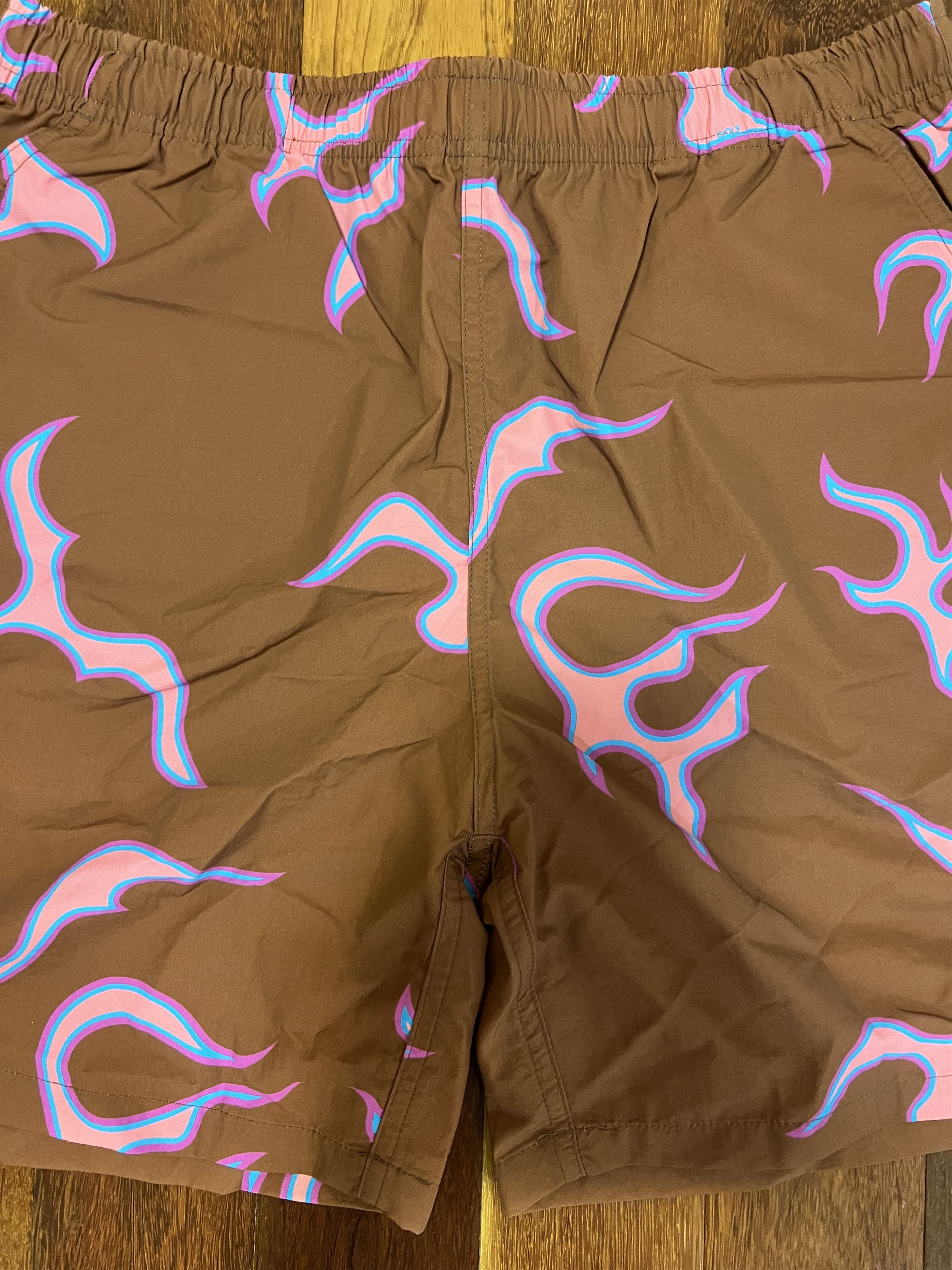 Golf Wang 💚 SS19 Golf Wang Flame Shorts Brown Large NEW Size US 34 / EU 50 - 6 Thumbnail