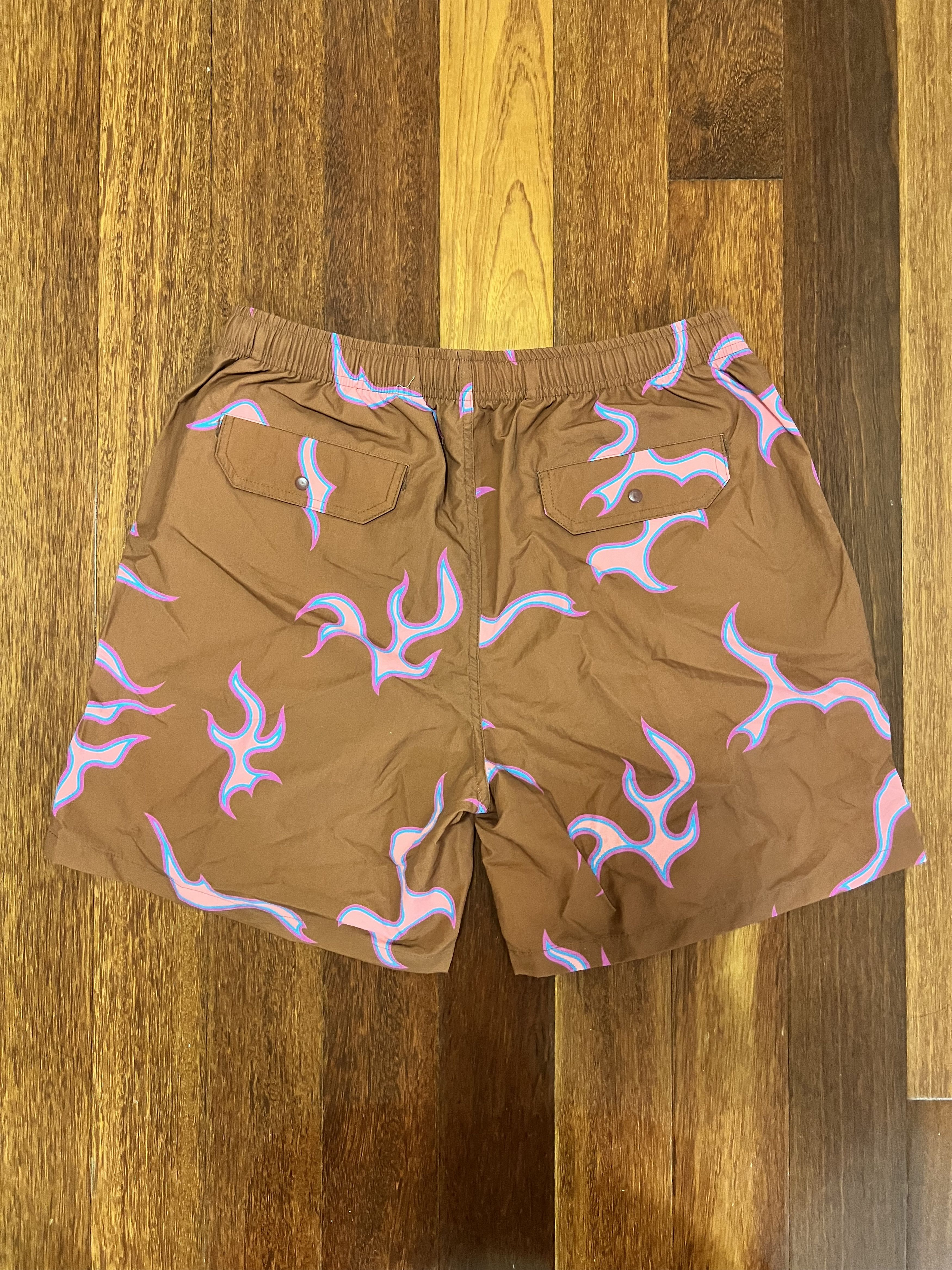 Golf Wang 💚 SS19 Golf Wang Flame Shorts Brown Large NEW Size US 34 / EU 50 - 5 Thumbnail