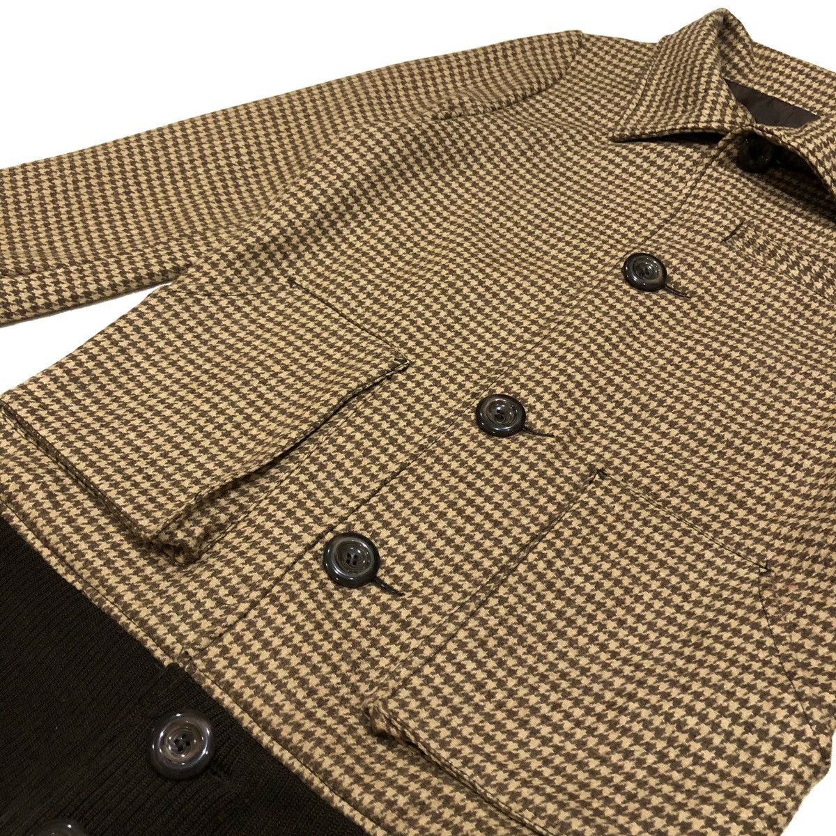 Japanese Brand Wool Houndstooth Jacket Style For Women Size M / US 6-8 / IT 42-44 - 4 Thumbnail