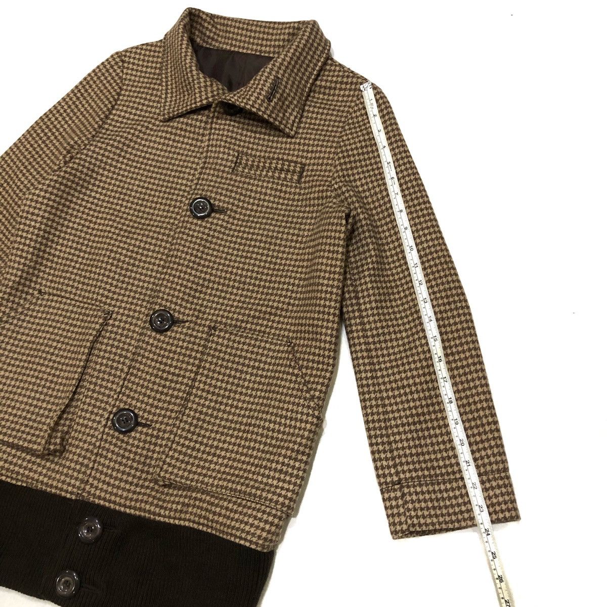 Japanese Brand Wool Houndstooth Jacket Style For Women Size M / US 6-8 / IT 42-44 - 10 Thumbnail
