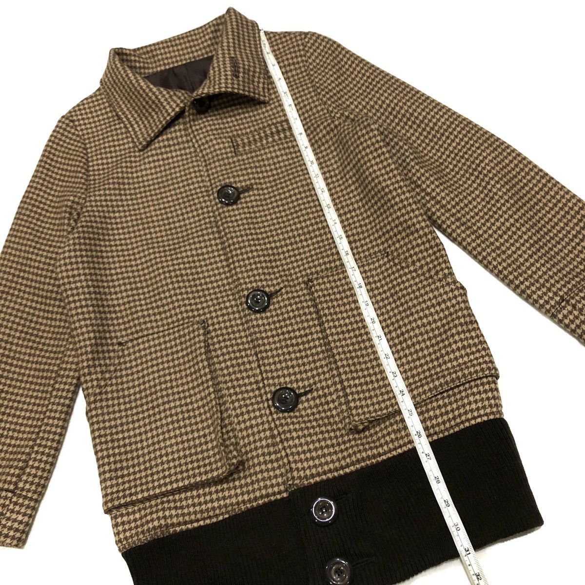 Japanese Brand Wool Houndstooth Jacket Style For Women Size M / US 6-8 / IT 42-44 - 8 Thumbnail