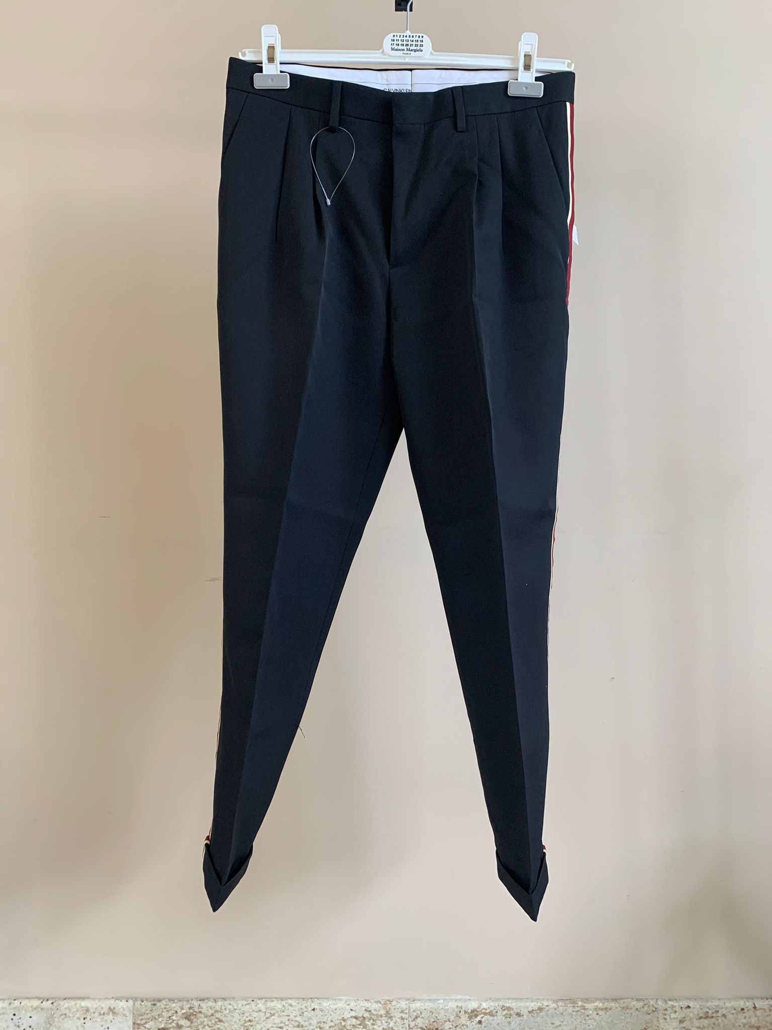 Calvin Klein 205W39NYC Gabardine Pants With Trim in Black color Size US 32 / EU 48 - 2 Thumbnail