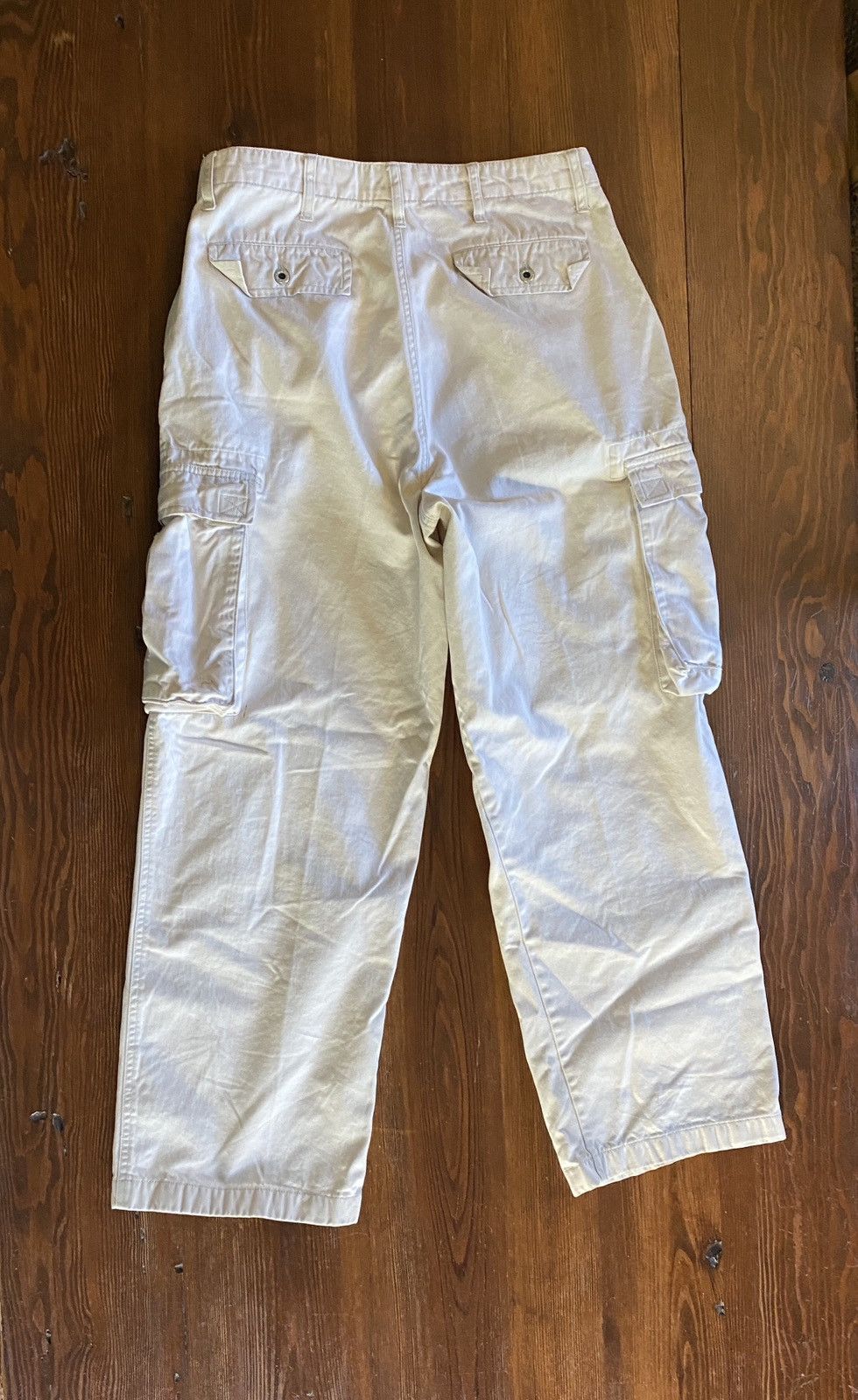 Bugle Boy Vintage 90’s Bugle Boy Cargo Baggy Light Khaki Pants 30x29 Size US 30 / EU 46 - 16 Thumbnail