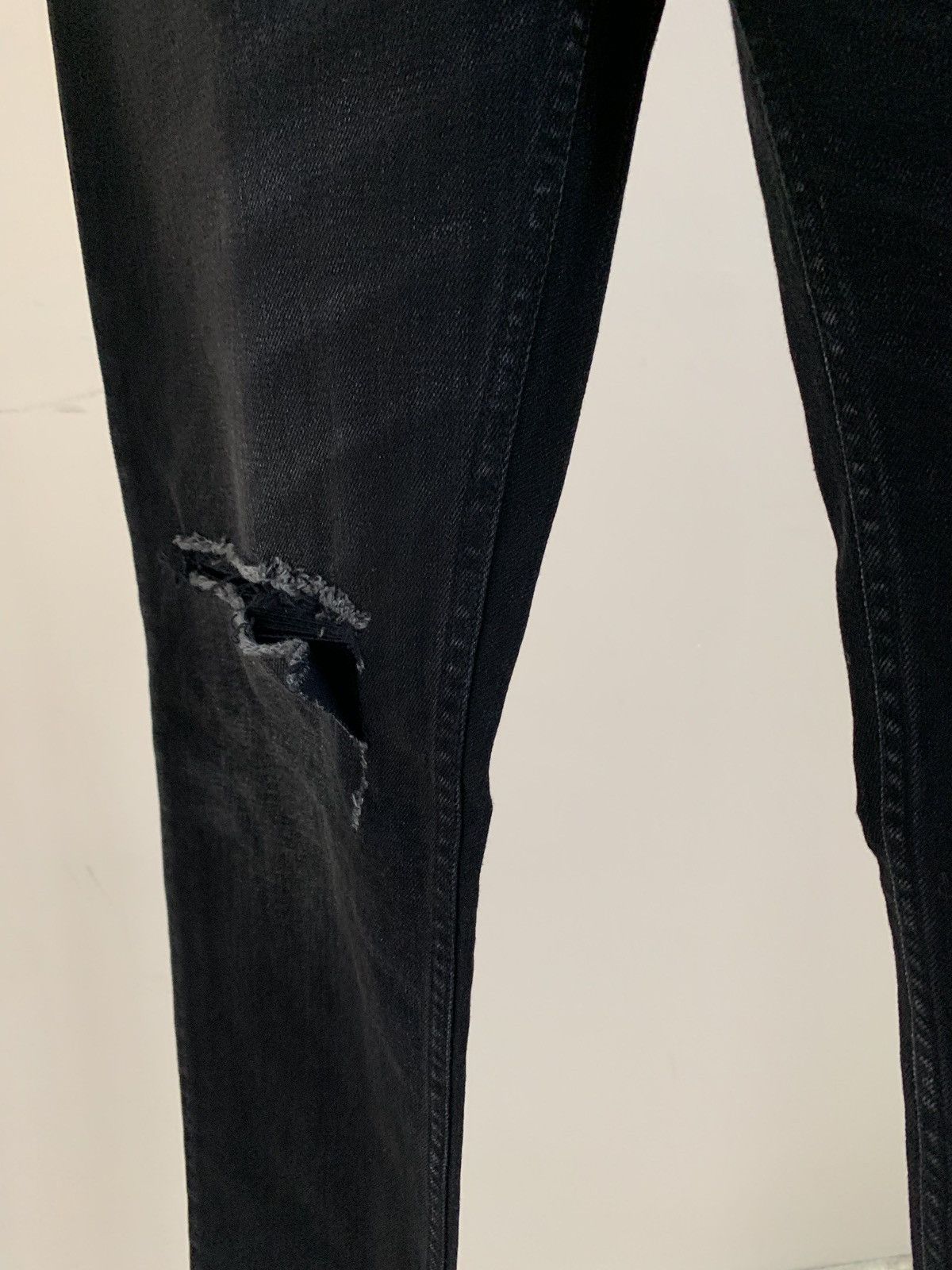 Balenciaga SS18 Knee Slit Denim in Black Size US 29 - 3 Thumbnail