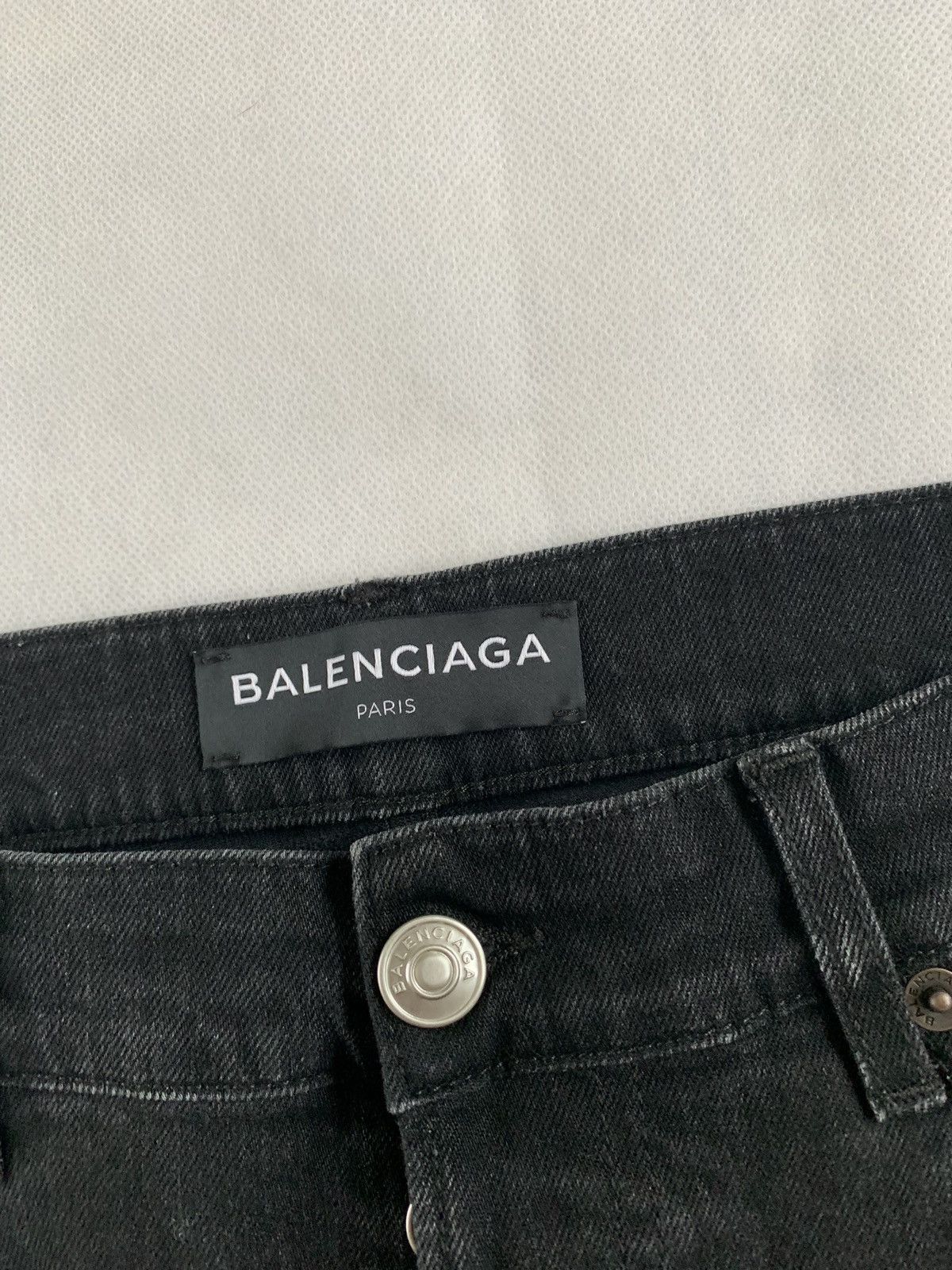 Balenciaga SS18 Knee Slit Denim in Black Size US 29 - 9 Thumbnail