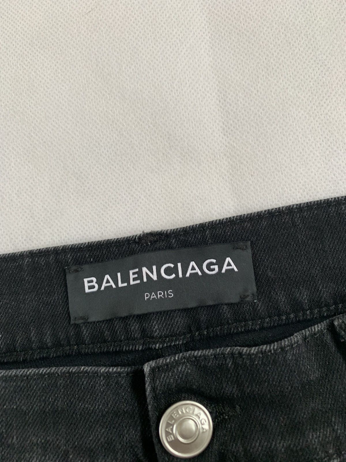 Balenciaga SS18 Knee Slit Denim in Black Size US 29 - 7 Thumbnail