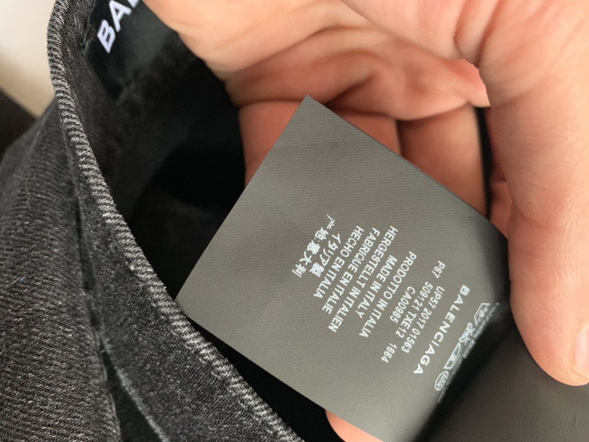 Balenciaga SS18 Knee Slit Denim in Black Size US 29 - 11 Thumbnail