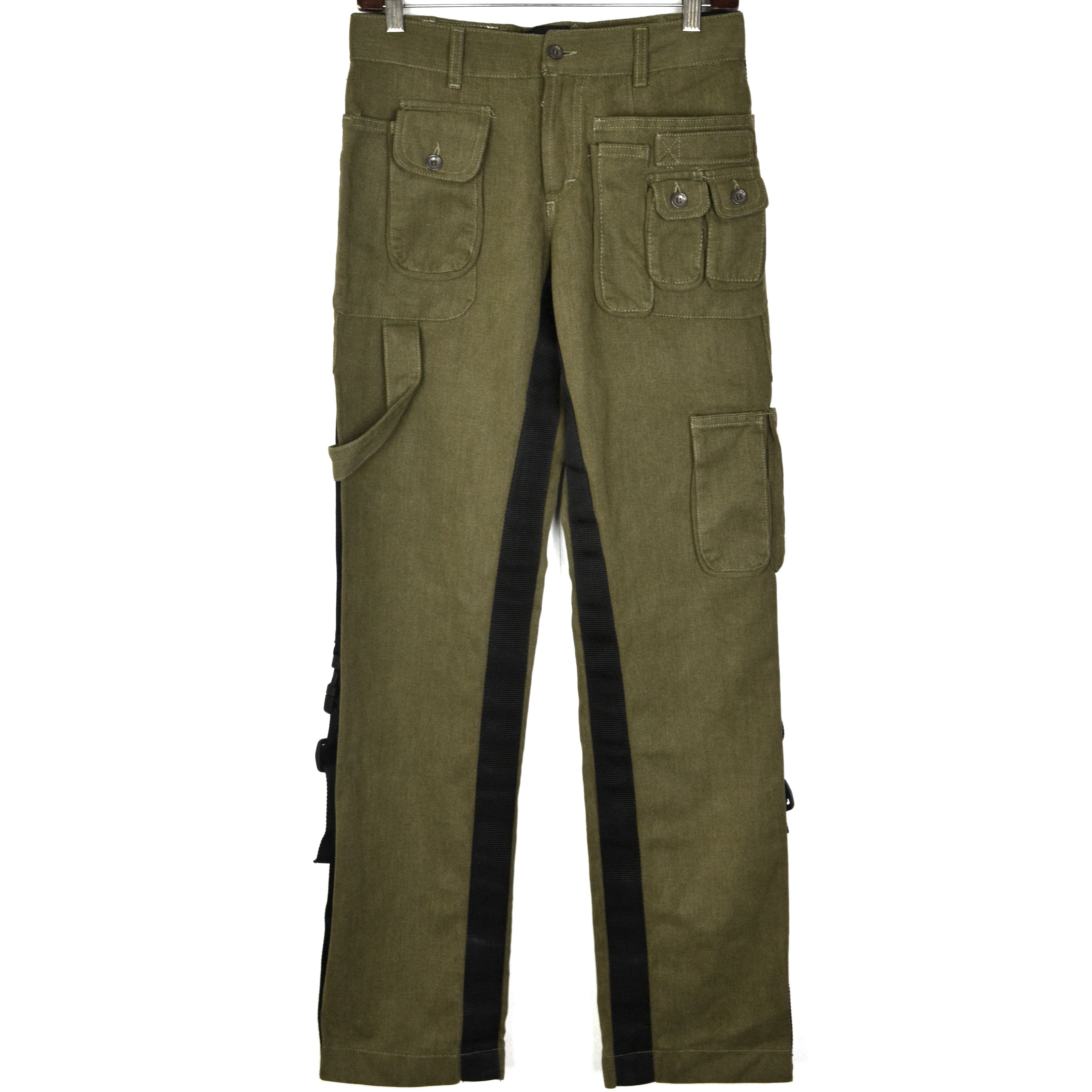 Dolce & Gabbana 2003 Archive D&G Charcoal Multipocket Cargo Pants