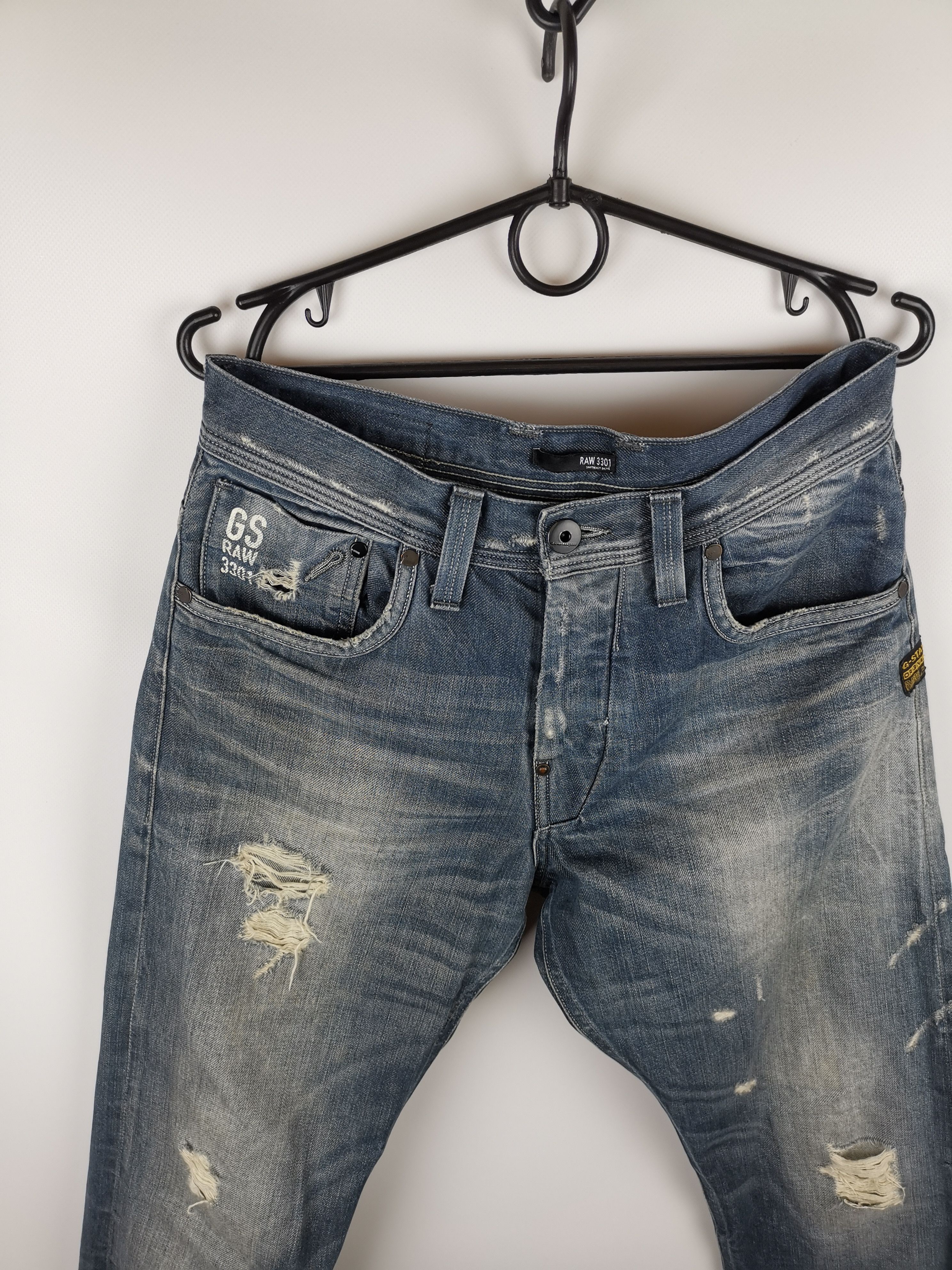 G-Star GStar Raw vintage distressed denim Streetwear travis style Size US 30 / EU 46 - 4 Thumbnail