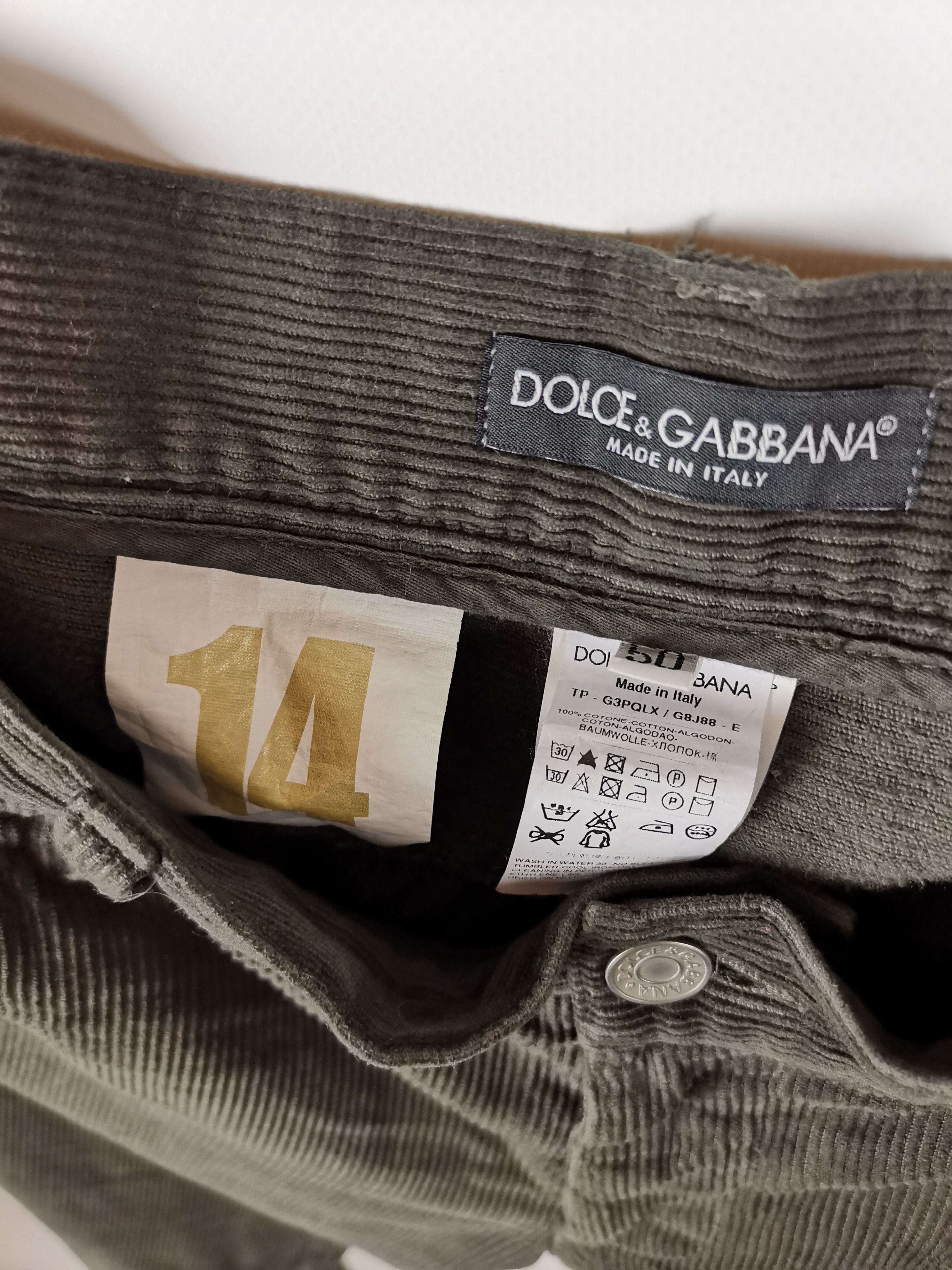 Dolce & Gabbana Dolce & Gabbana corduroy made in italy casual pants Size US 34 / EU 50 - 6 Thumbnail