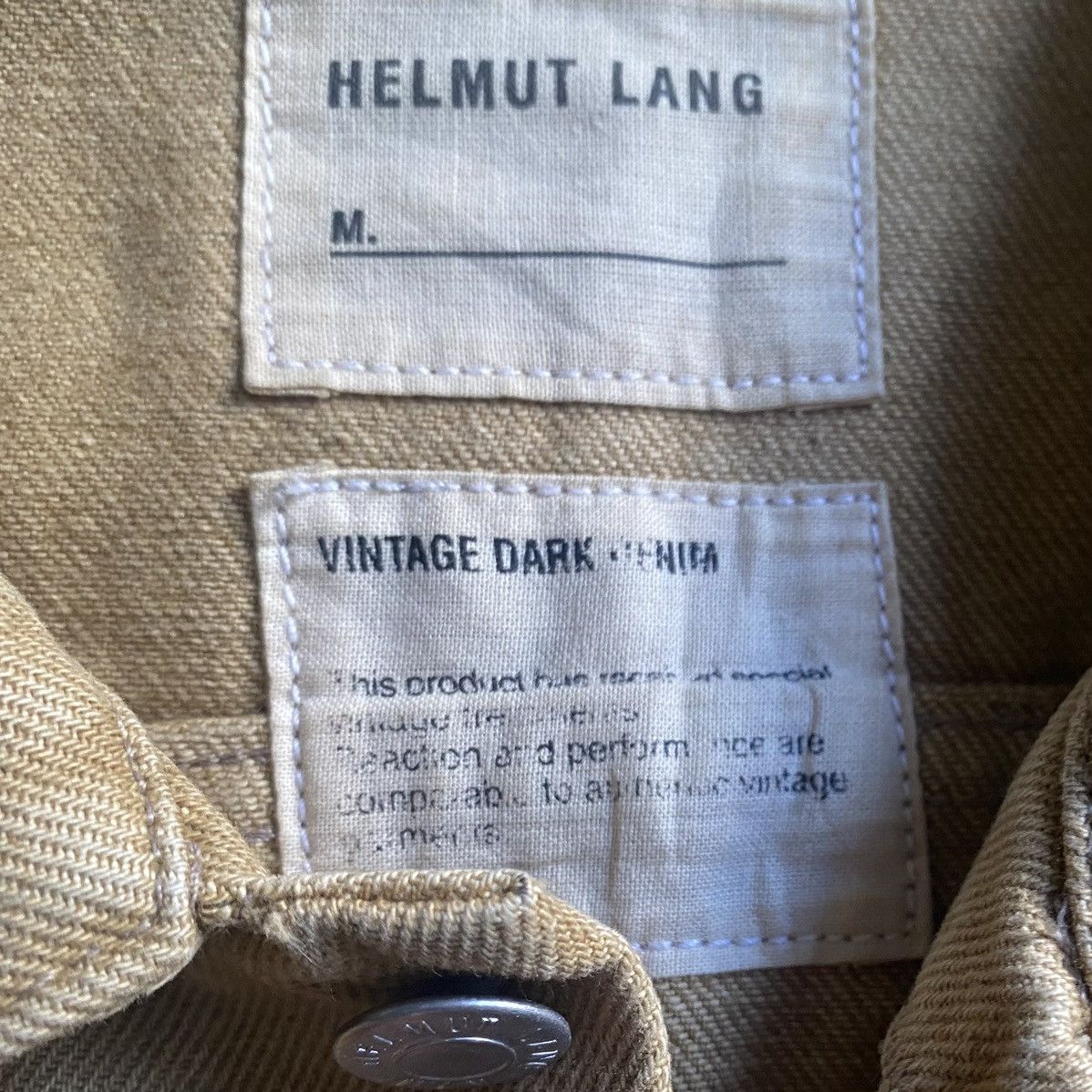 Helmut Lang Helmut Lang Archive Sand Beige Denim Trucker Size US M / EU 48-50 / 2 - 3 Thumbnail