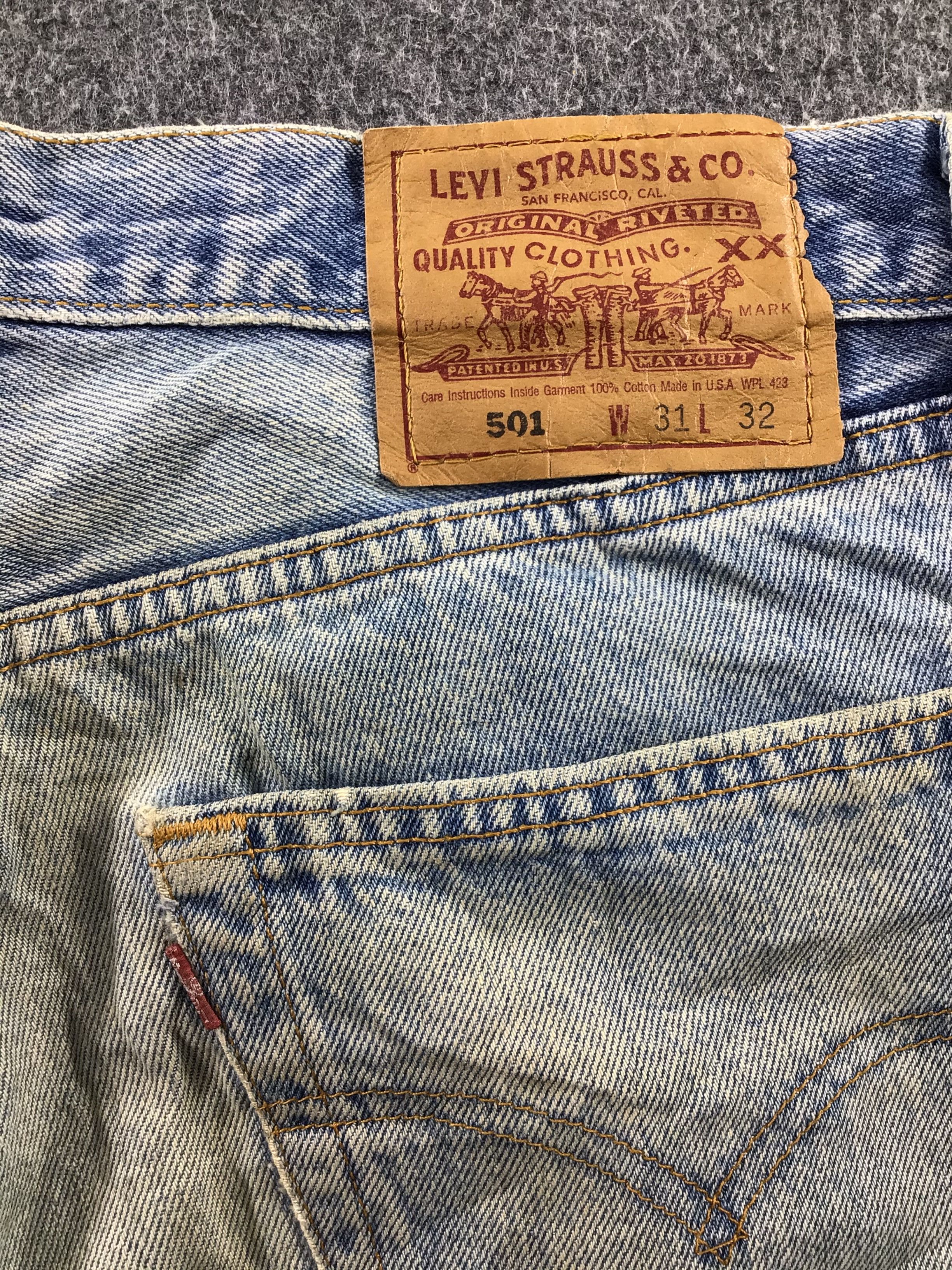 Levi's 90s Vintage Light Wash Levis 501 Jeans-JM437 Size US 30 / EU 46 - 6 Thumbnail