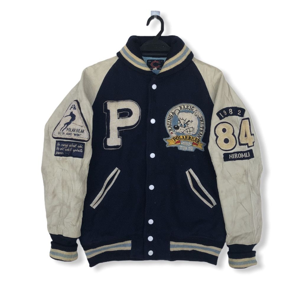 RARE🔥VINTAGE 80S POLAR BEAR RACING SKI TEAM VARSITY