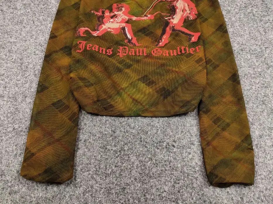 Jean Paul Gaultier 💥 New Jean Paul Gaultier long sleeve fencing print mesh top Size L / US 10 / IT 46 - 4 Thumbnail