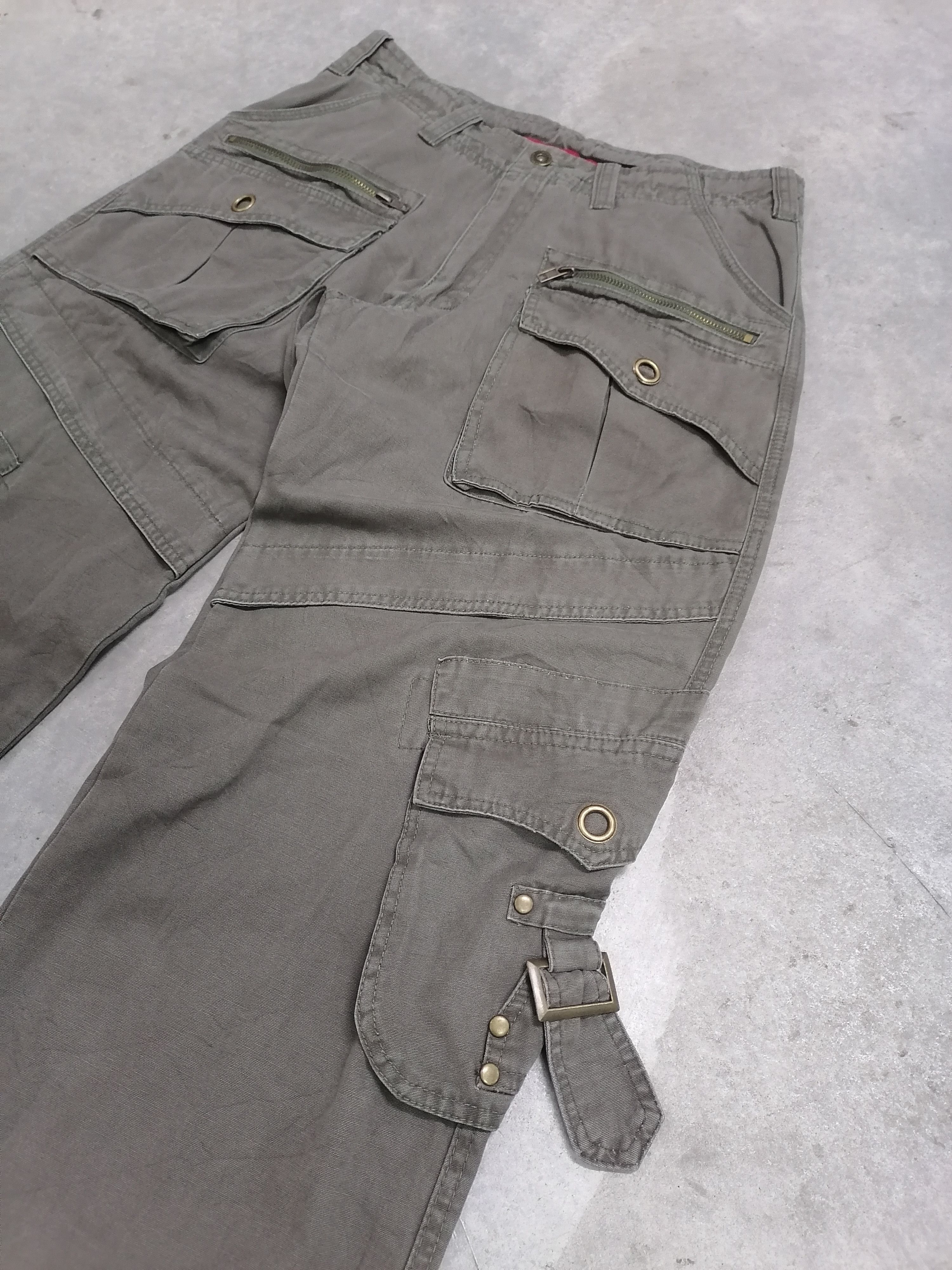 20471120 Denim Exchange Multipocket Tactical Parachute Cargo Pants Size US 30 / EU 46 - 3 Thumbnail