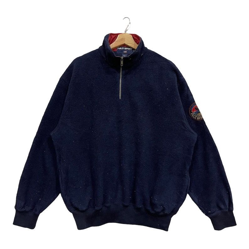 Polo Ralph Lauren × RRL Ralph Lauren × Vintage Vintage Polo Sportsman Ralph Lauren Quarter Zipper Sweater Size US L / EU 52-54 / 3 - 2 Thumbnail