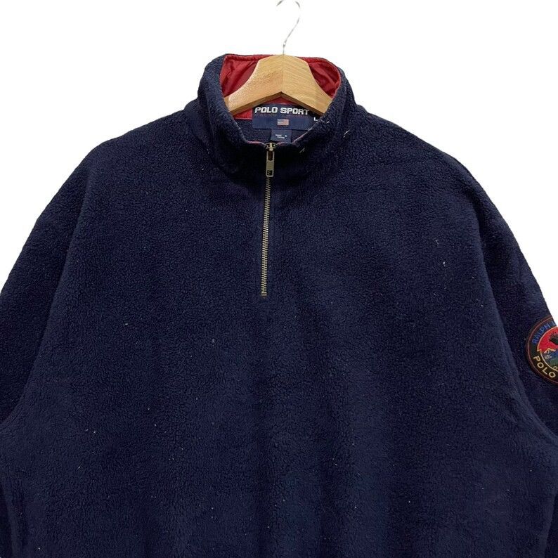 Polo Ralph Lauren × RRL Ralph Lauren × Vintage Vintage Polo Sportsman Ralph Lauren Quarter Zipper Sweater Size US L / EU 52-54 / 3 - 6 Thumbnail