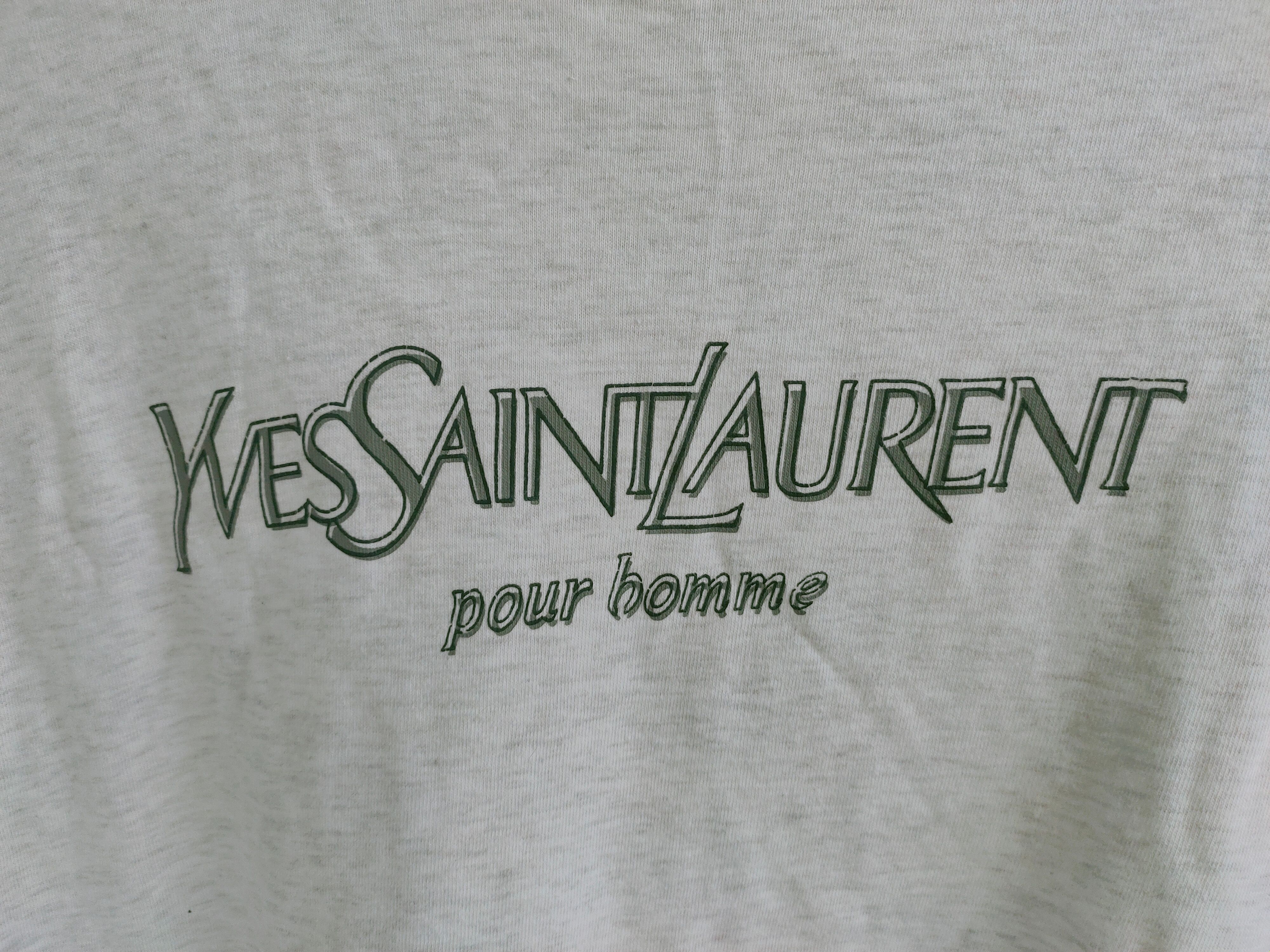 Yves Saint Laurent YSL Pour Homme Big Logo Spell out T shirt Size US L / EU 52-54 / 3 - 1 Preview