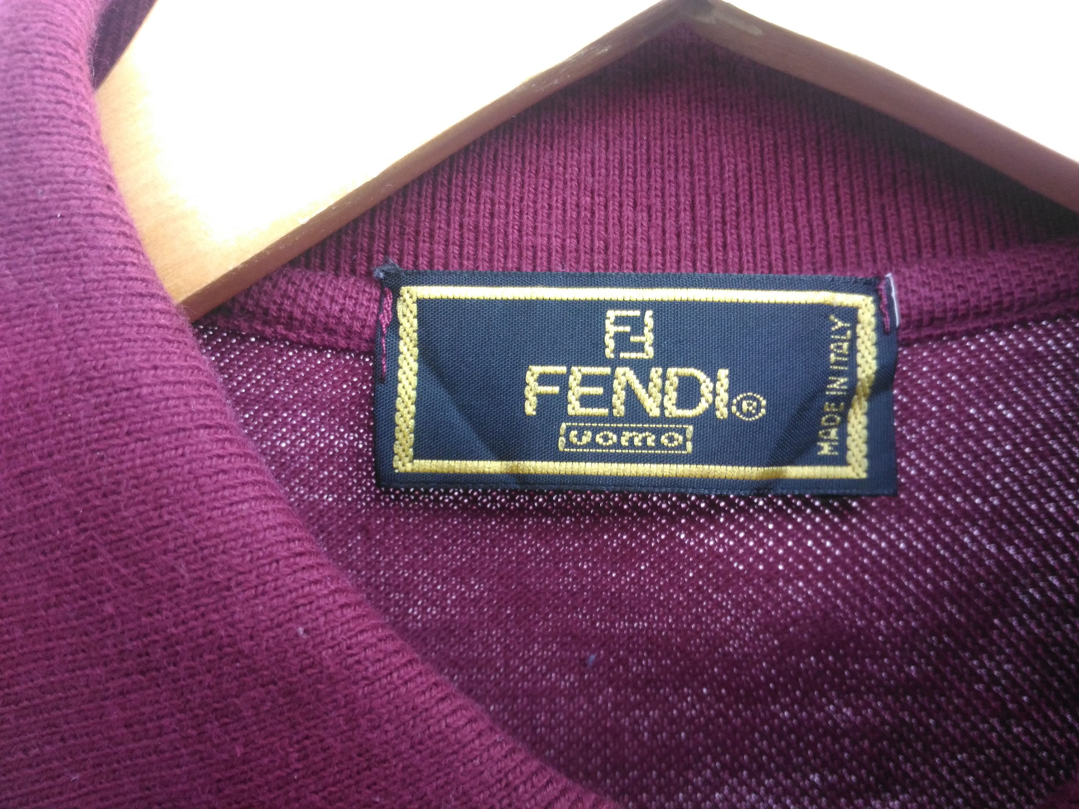 Fendi Made in Italy Fendi Longsleeves Logo Polo Shirt Size US M / EU 48-50 / 2 - 4 Thumbnail