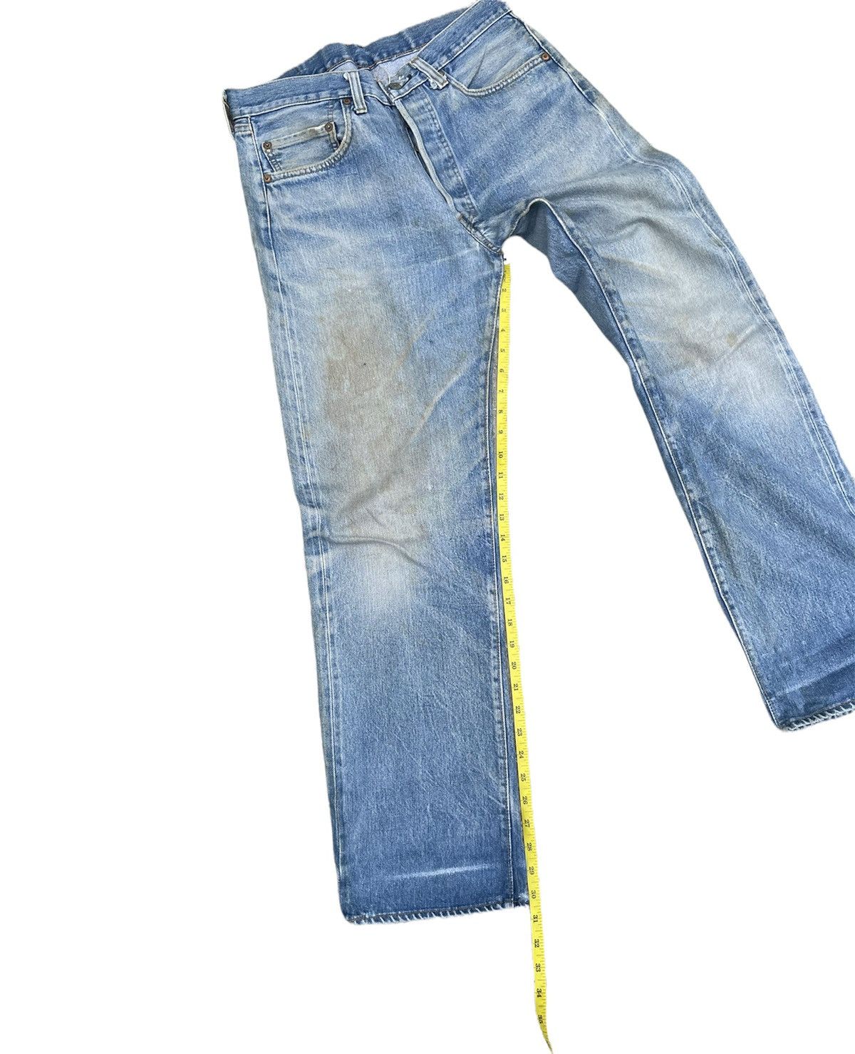 Levi's Vintage Levis 501e Redline 1977 Aging Faded Wash Denim Size US 32 / EU 48 - 20 Thumbnail