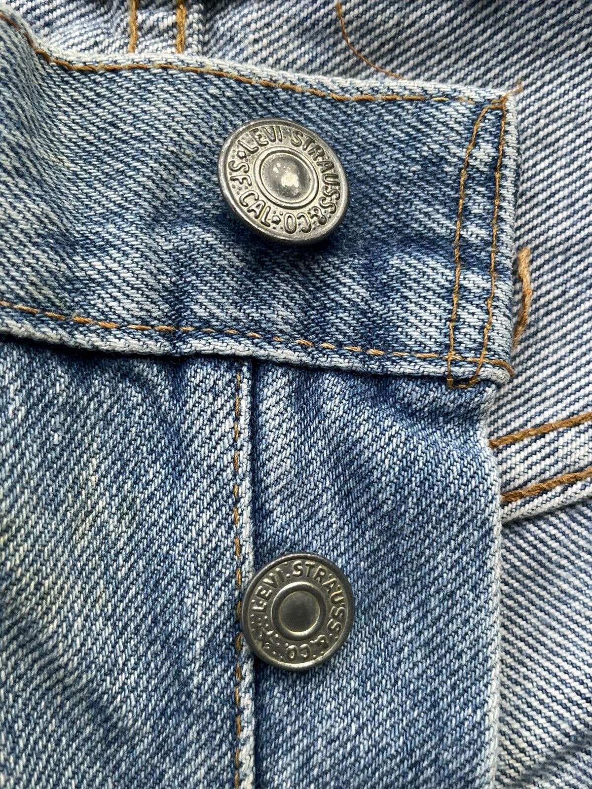 Levi's Vintage Levis 501e Redline 1977 Aging Faded Wash Denim Size US 32 / EU 48 - 16 Thumbnail