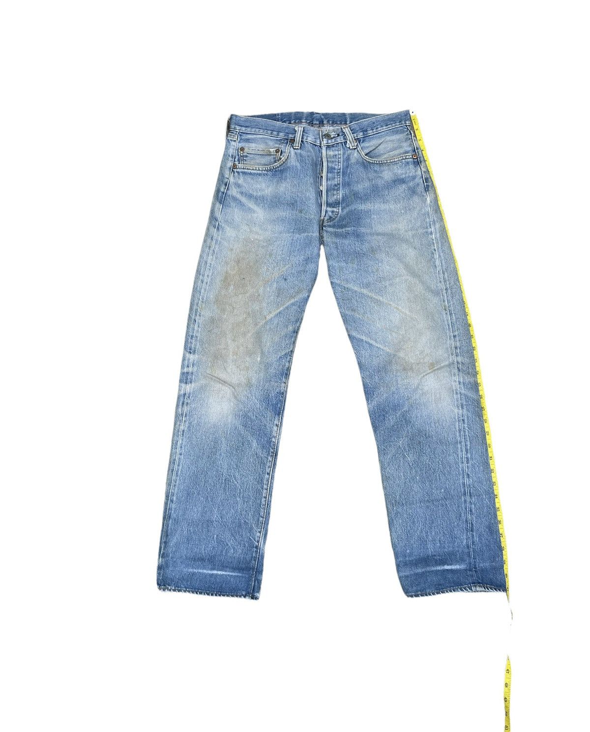 Levi's Vintage Levis 501e Redline 1977 Aging Faded Wash Denim Size US 32 / EU 48 - 19 Thumbnail