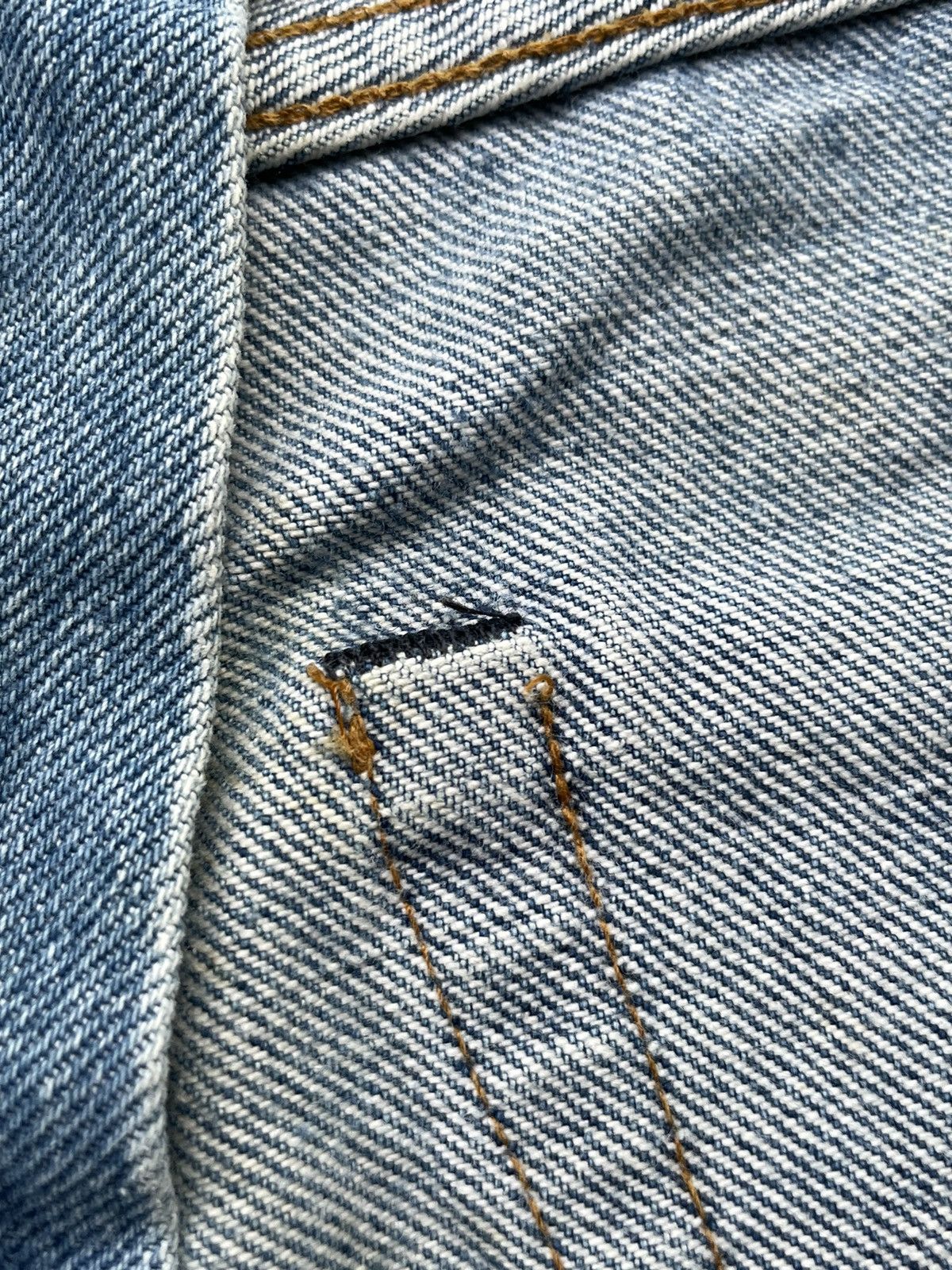 Levi's Vintage Levis 501e Redline 1977 Aging Faded Wash Denim Size US 32 / EU 48 - 17 Thumbnail