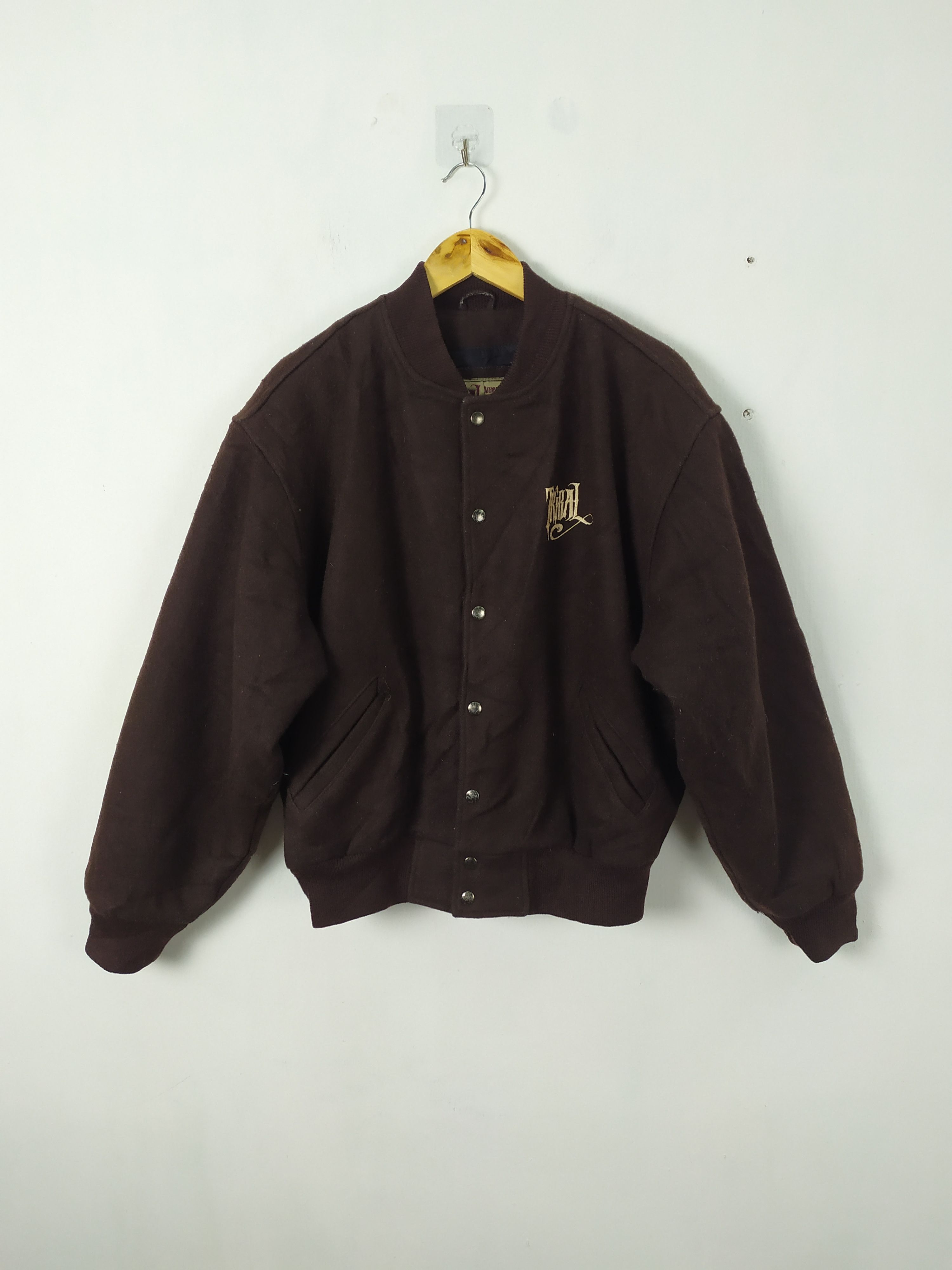 Tribal Streetwear × Vintage VINTAGE TRIBAL WOOL VARSITY JACKET AMERICAN STREETWEAR Size US M / EU 48-50 / 2 - 2 Thumbnail