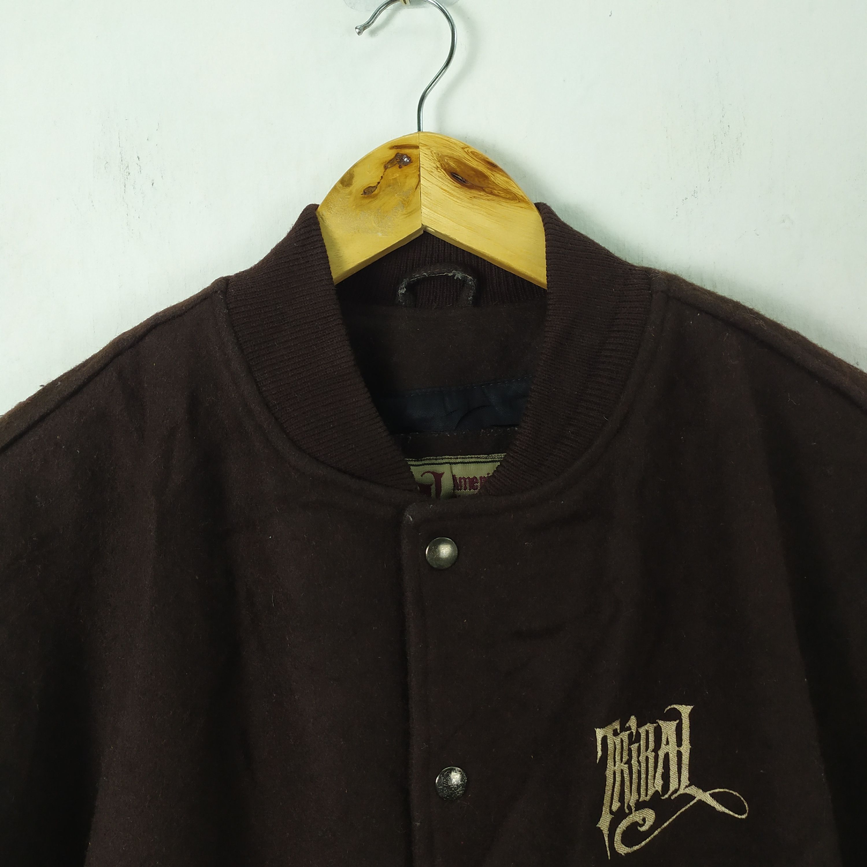 Tribal Streetwear × Vintage VINTAGE TRIBAL WOOL VARSITY JACKET AMERICAN STREETWEAR Size US M / EU 48-50 / 2 - 3 Thumbnail