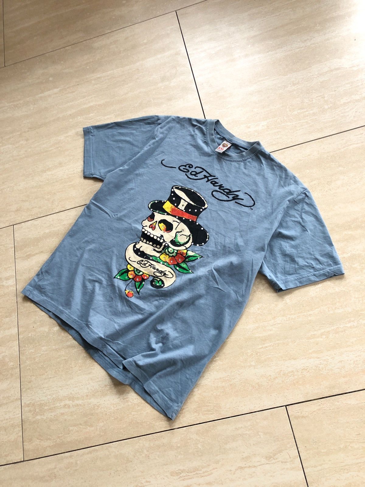 Christian Audigier × Vintage Vintage Ed Hardy Skull Tee Size US XL / EU 56 / 4 - 3 Thumbnail