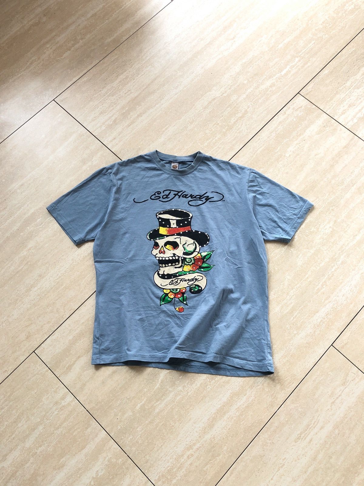 Christian Audigier × Vintage Vintage Ed Hardy Skull Tee Size US XL / EU 56 / 4 - 2 Thumbnail