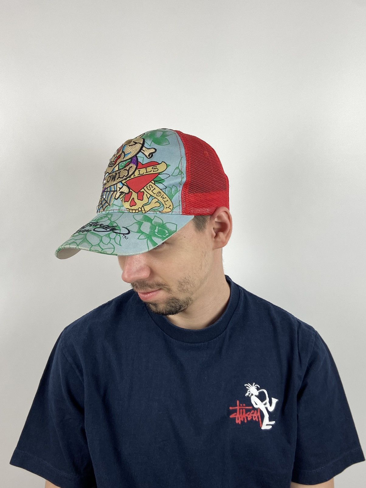 Christian Audigier Vintage Ed Hardy Christian Audigier Skull Kills Love Cap Size ONE SIZE - 3 Thumbnail