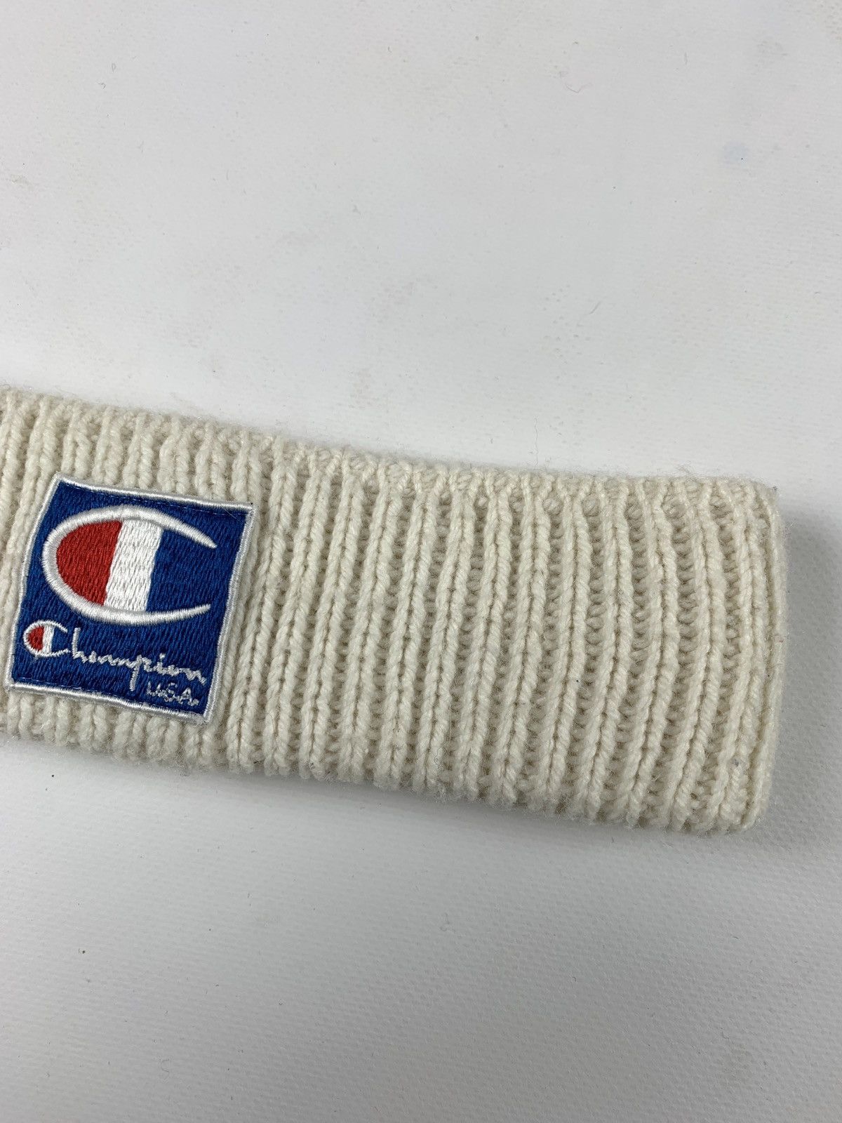 Champion 90s Vintage Champion Cream Wool HeadBand Made In Italy Hats Size ONE SIZE - 1 Thumbnail