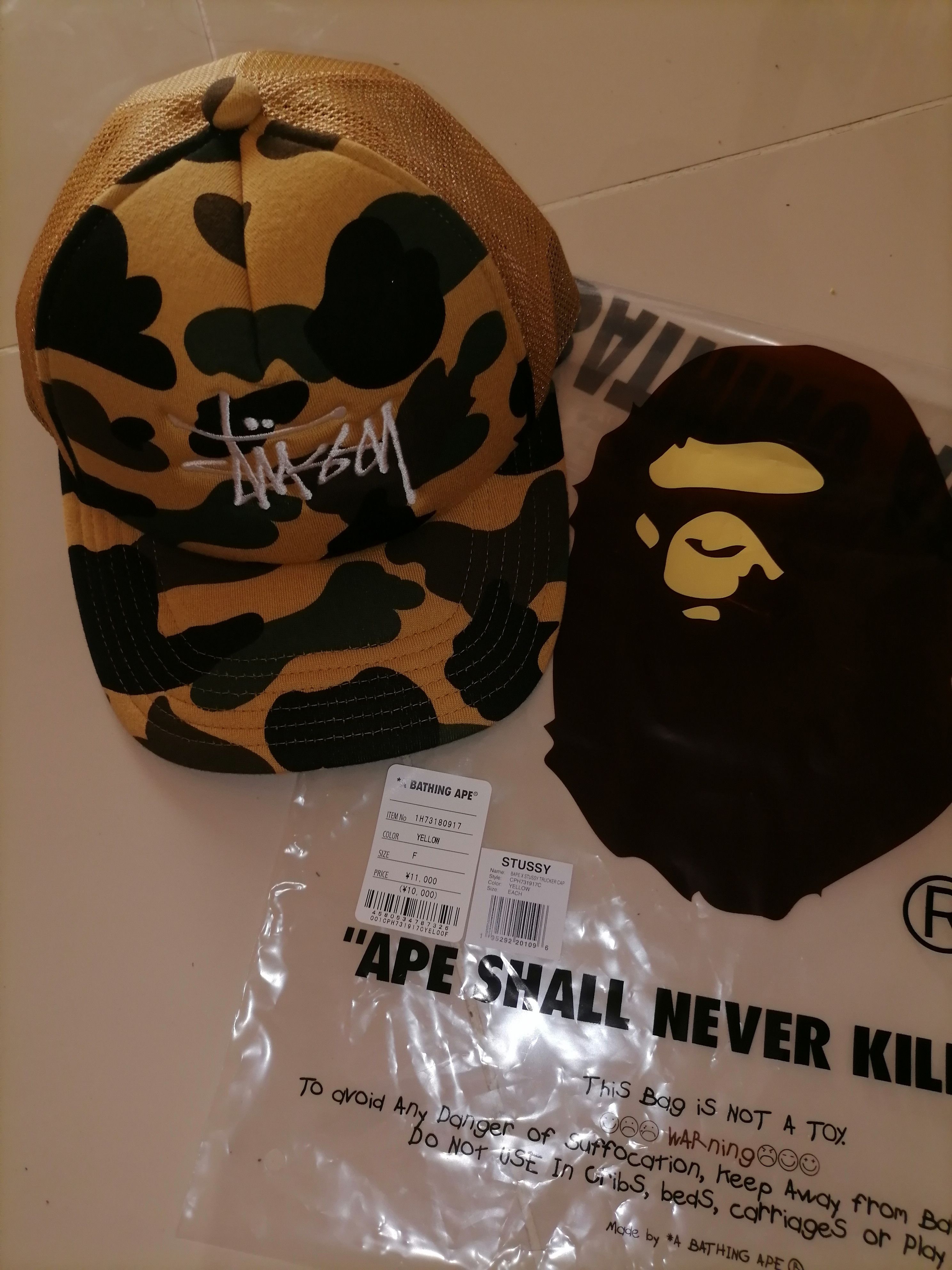 Bape × Stussy Bape x Stussy Trucker Cap Size ONE SIZE - 4 Thumbnail